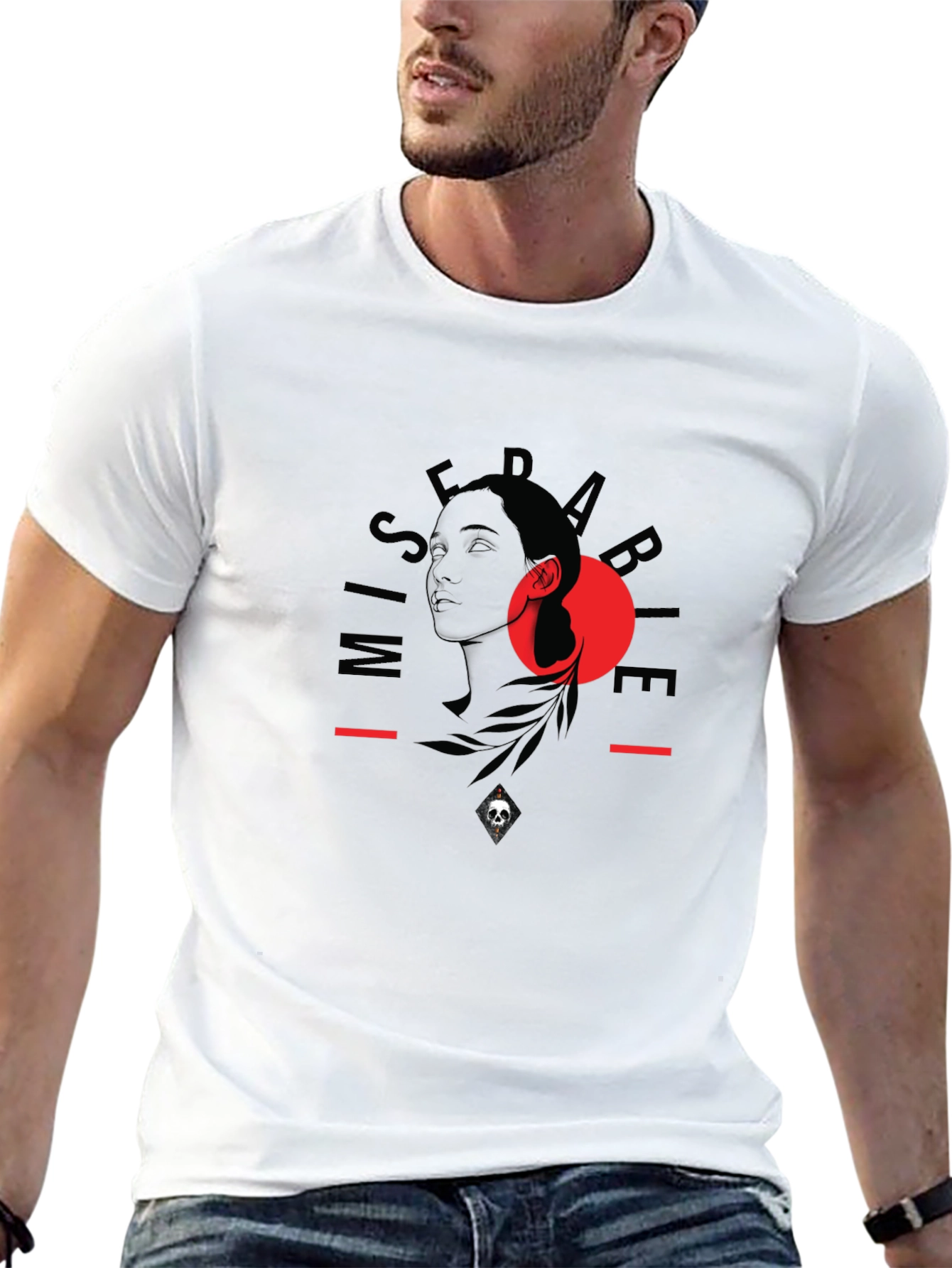 Graphic Print Black T-Shirt - Unisex Casual Tee