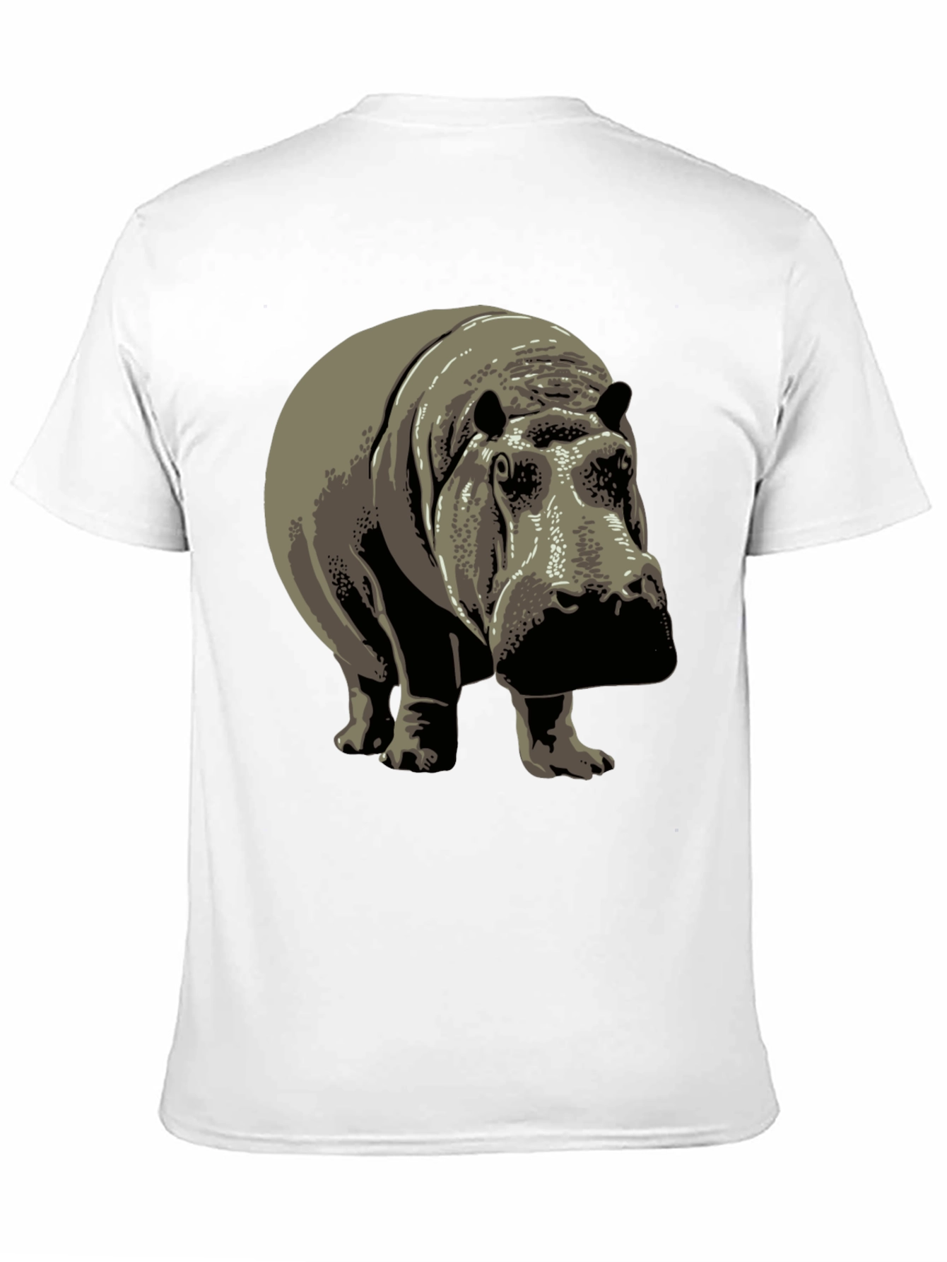 Hippo Graphic Print Crew Neck T-Shirt