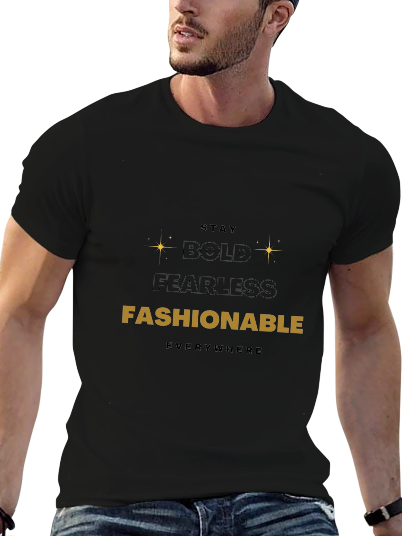Bold Fashionable Black T-Shirt