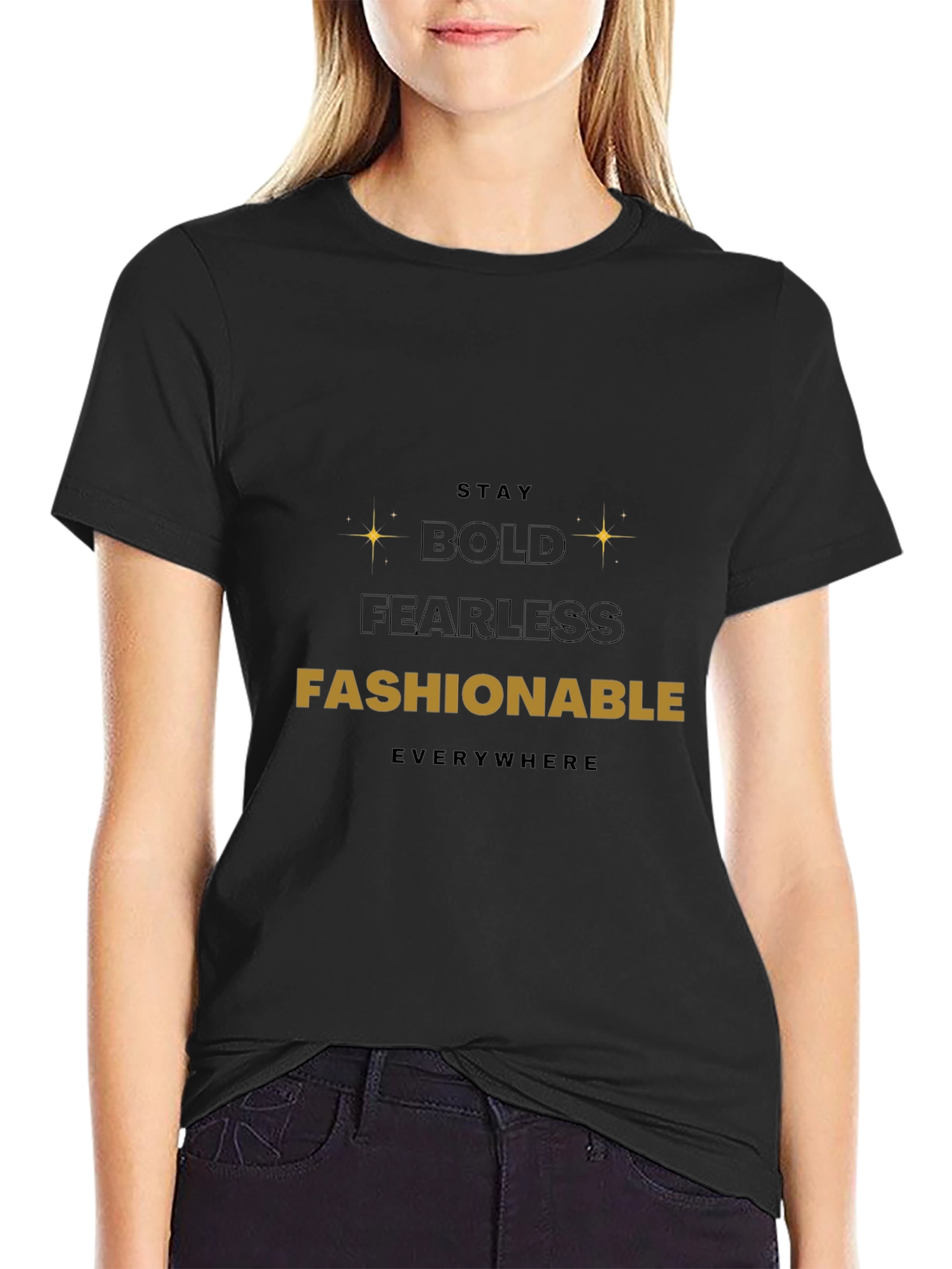 Bold Fashionable Black T-Shirt