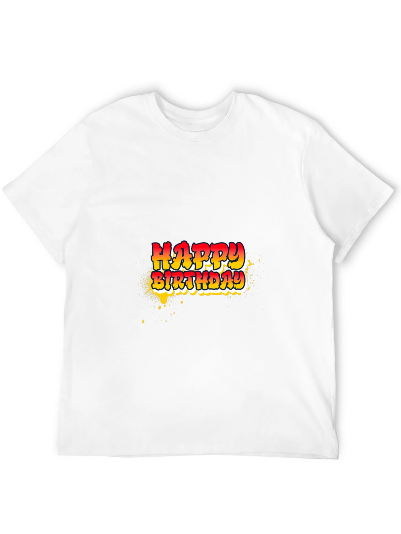 Happy Birthday Graphic Tee - Black