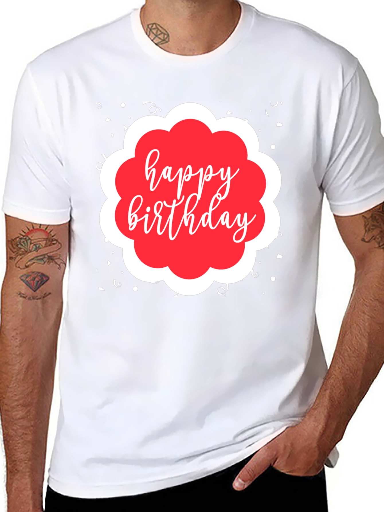 Happy Birthday Black Graphic T-Shirt