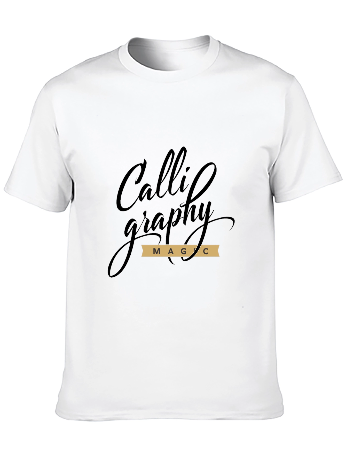 Calligraphy Magic Black Graphic T-Shirt