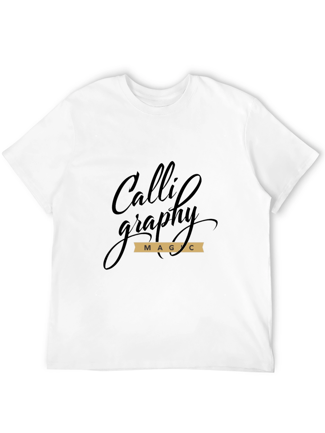 Calligraphy Magic Black Graphic T-Shirt