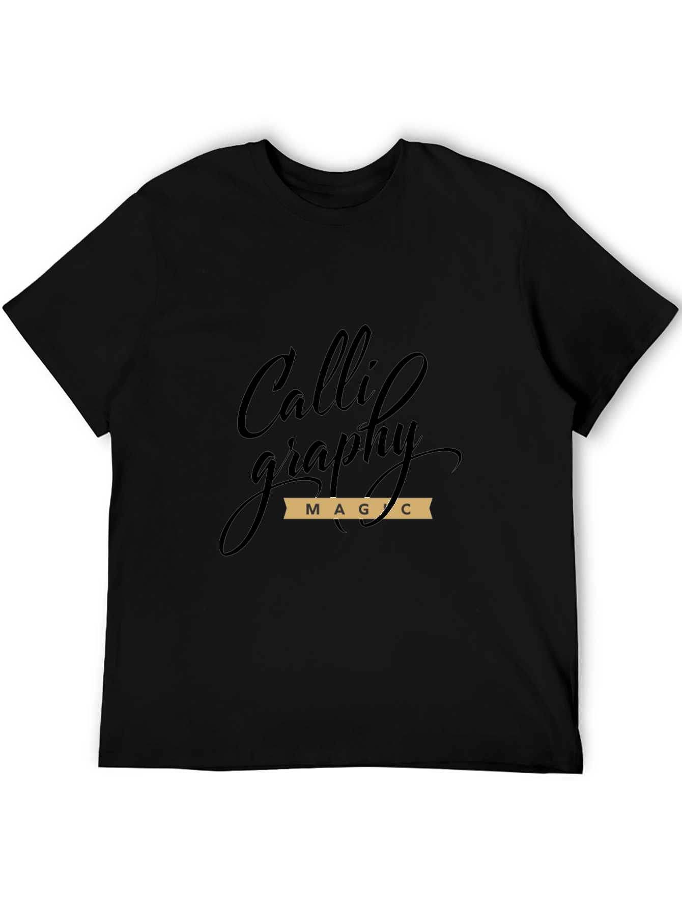 Calligraphy Magic Black Graphic T-Shirt