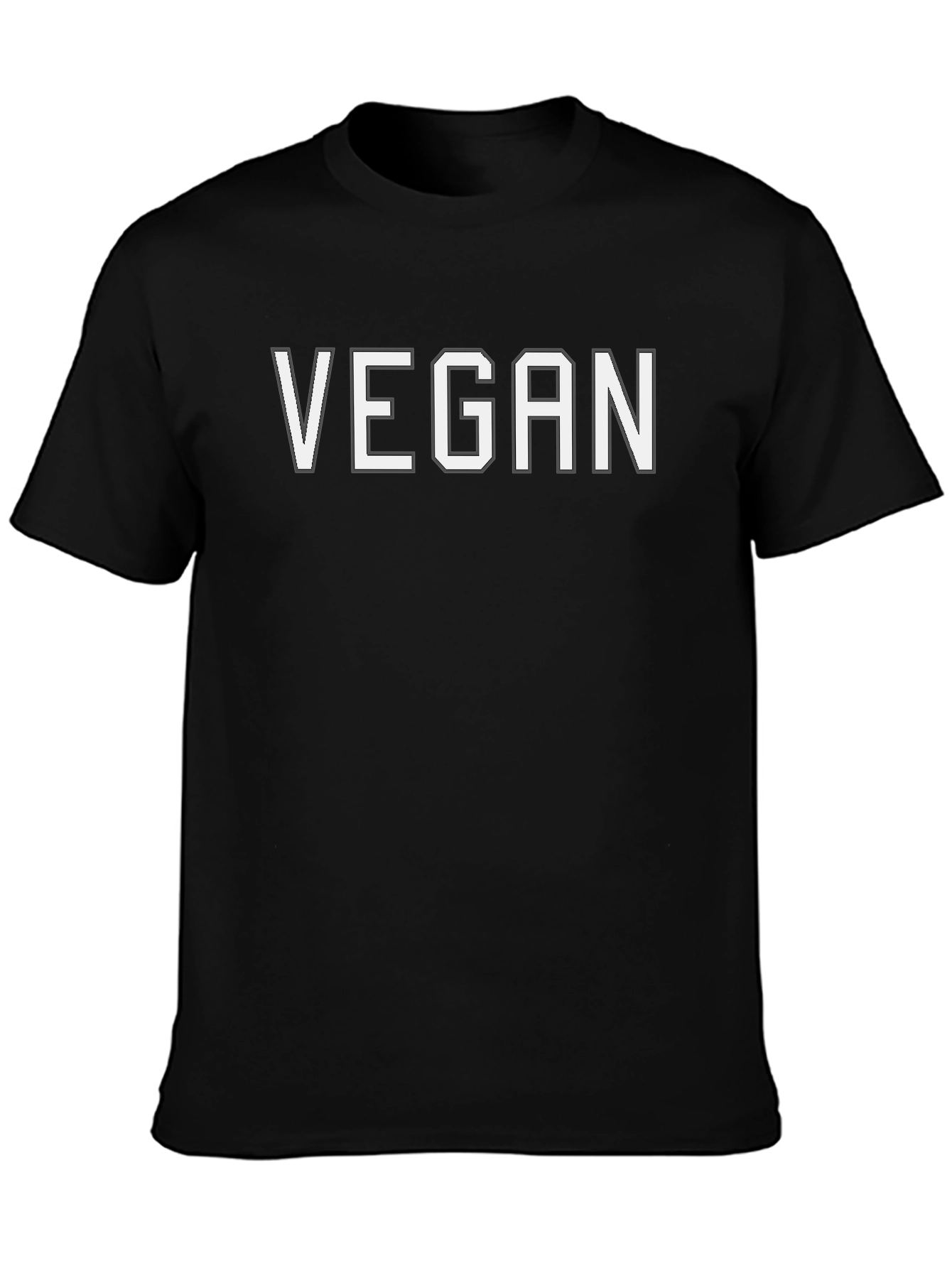 Vegan Statement T-Shirt - Black Bold Comfortable