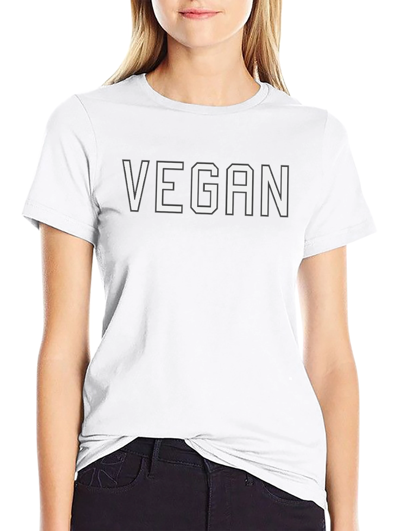 Vegan Statement T-Shirt - Black Bold Comfortable