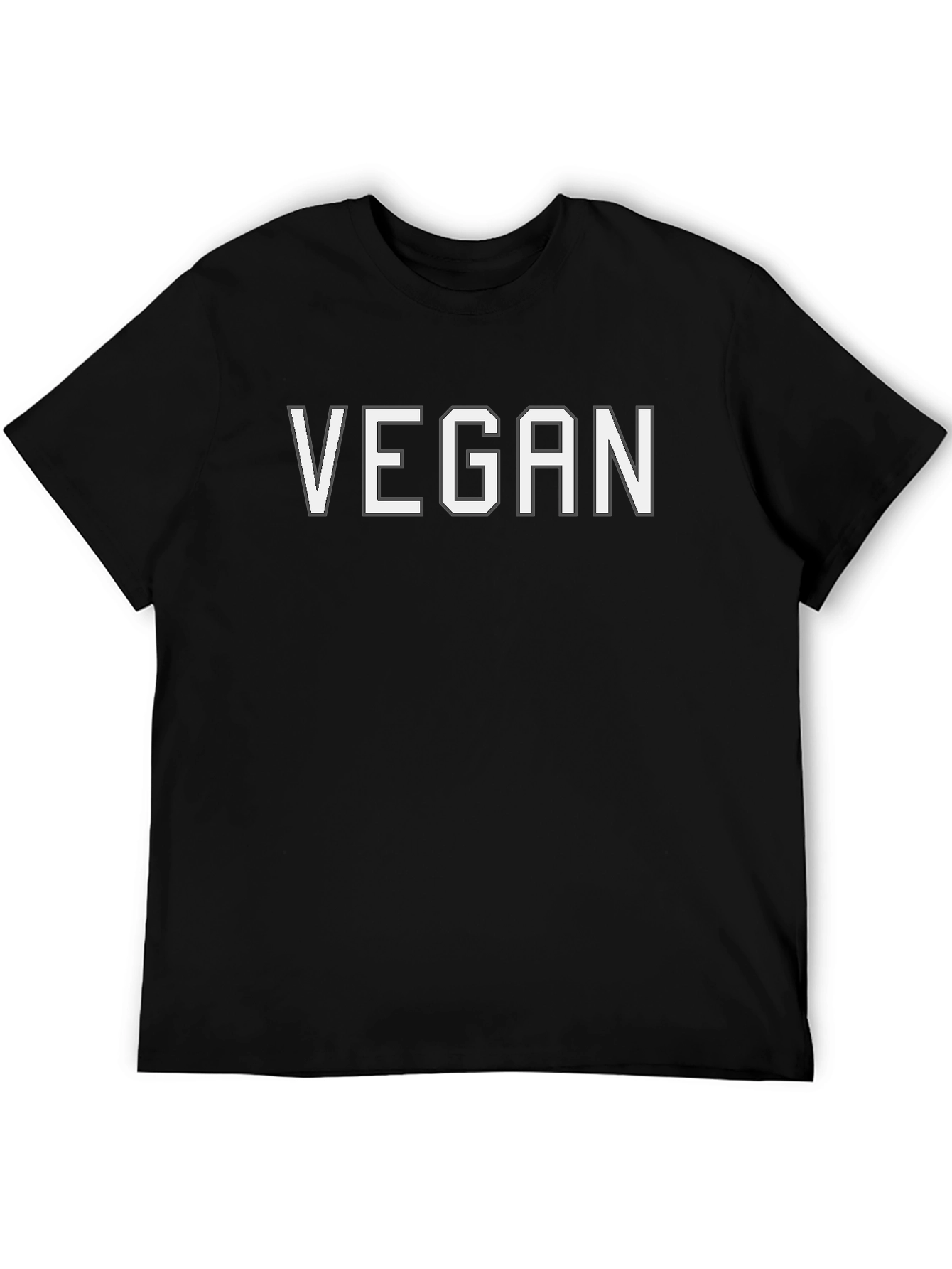 Vegan Statement T-Shirt - Black Bold Comfortable