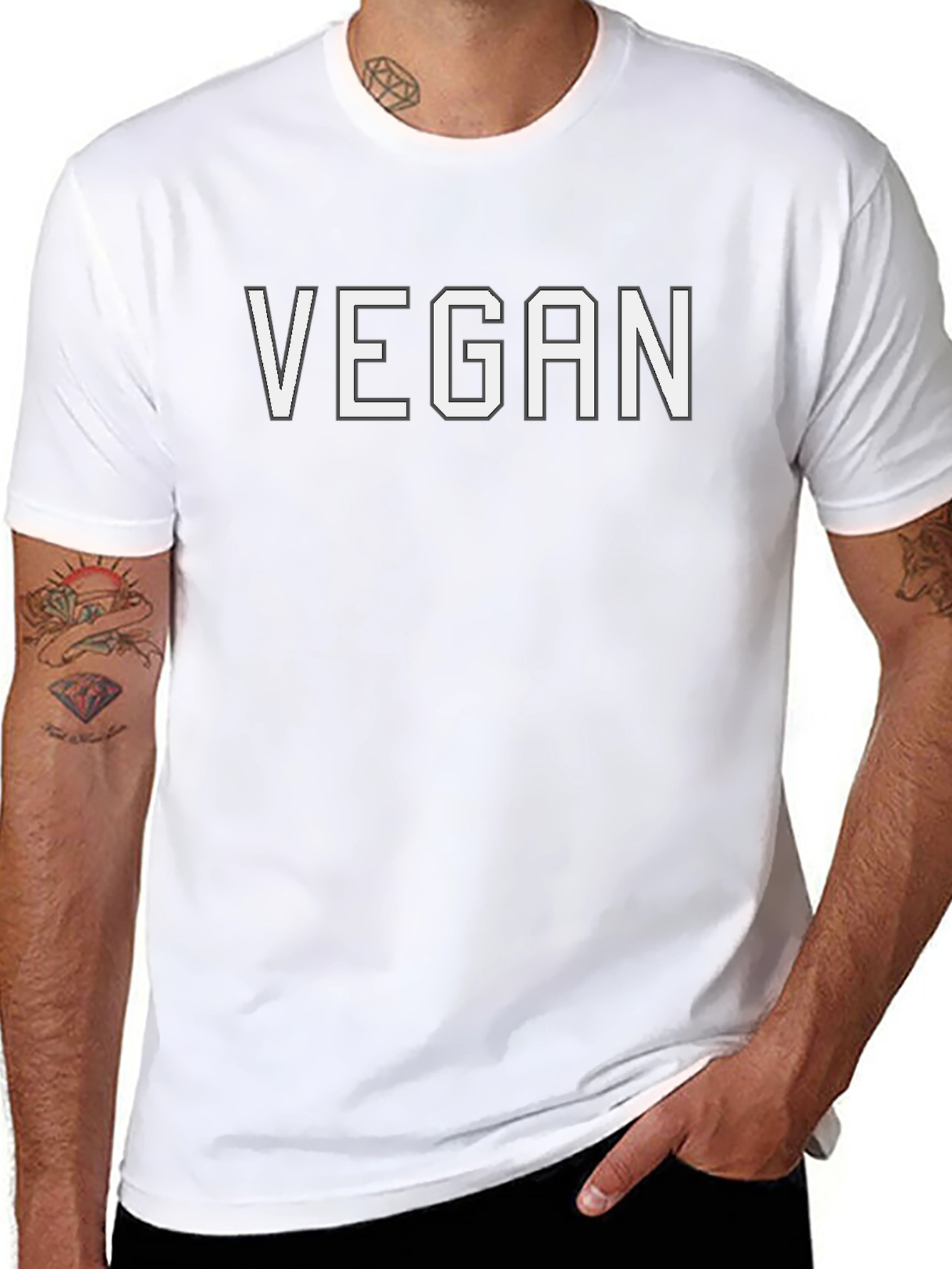 Vegan Statement T-Shirt - Black Bold Comfortable