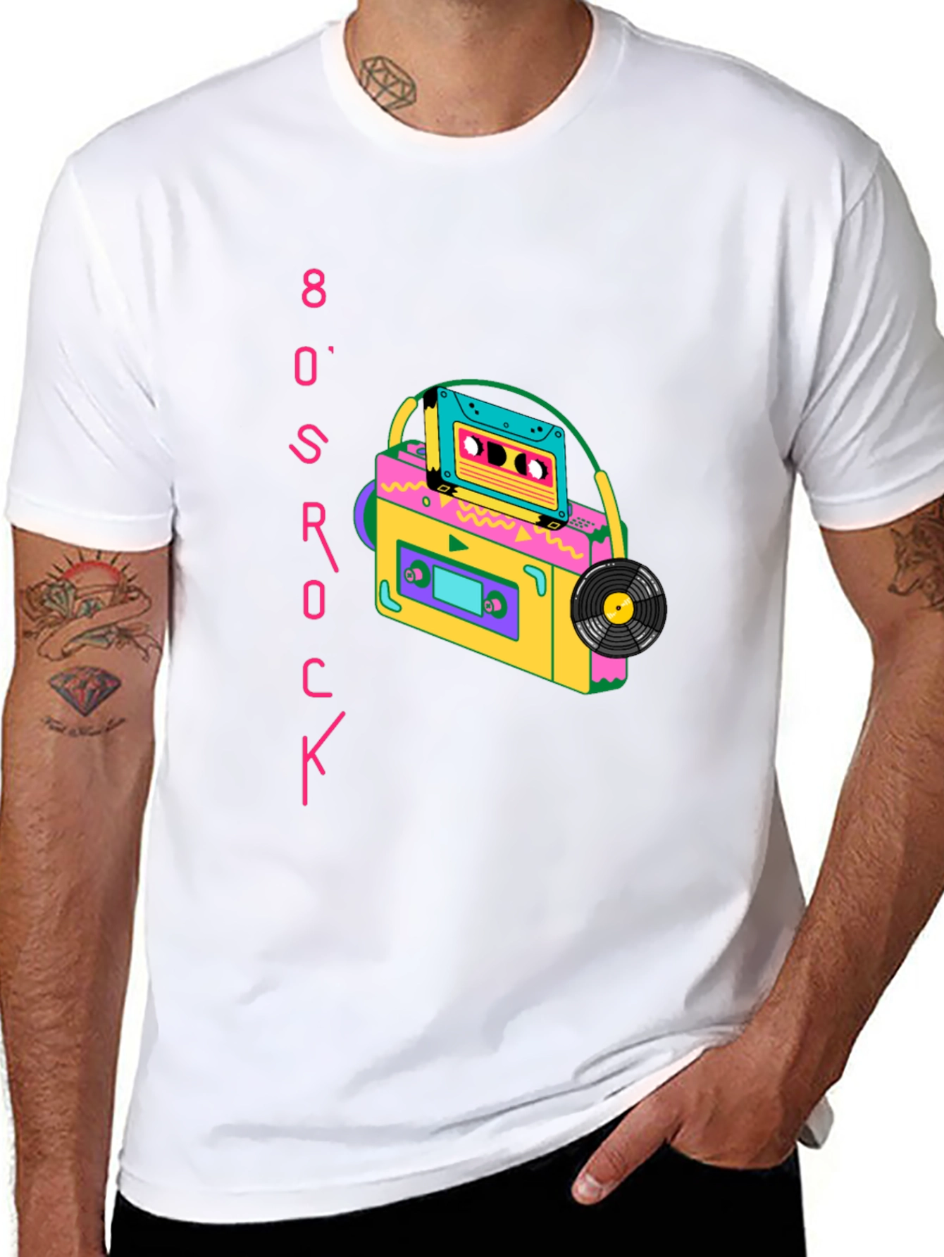 80s Rock Cassette Graphic Tee