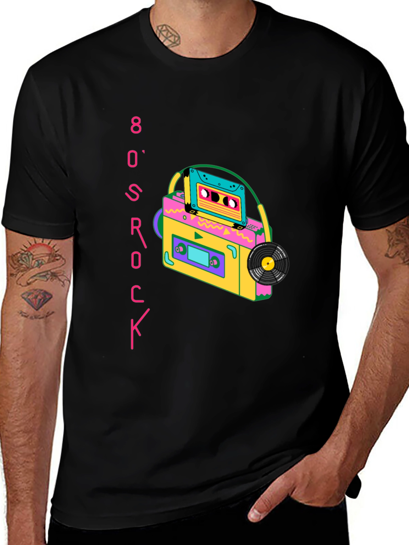 80s Rock Cassette Graphic Tee