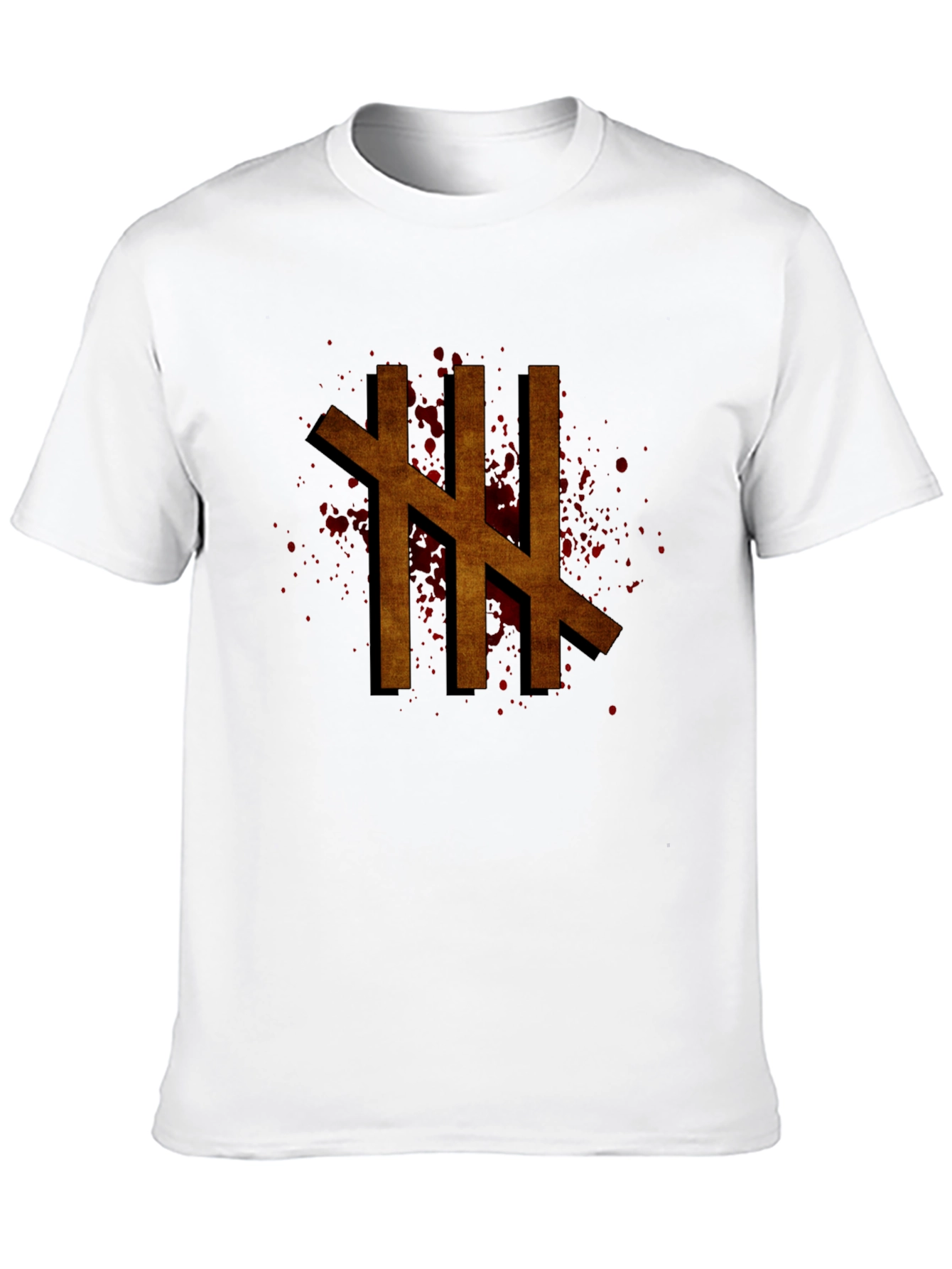 Mens Black T-Shirt with Rune Graphic