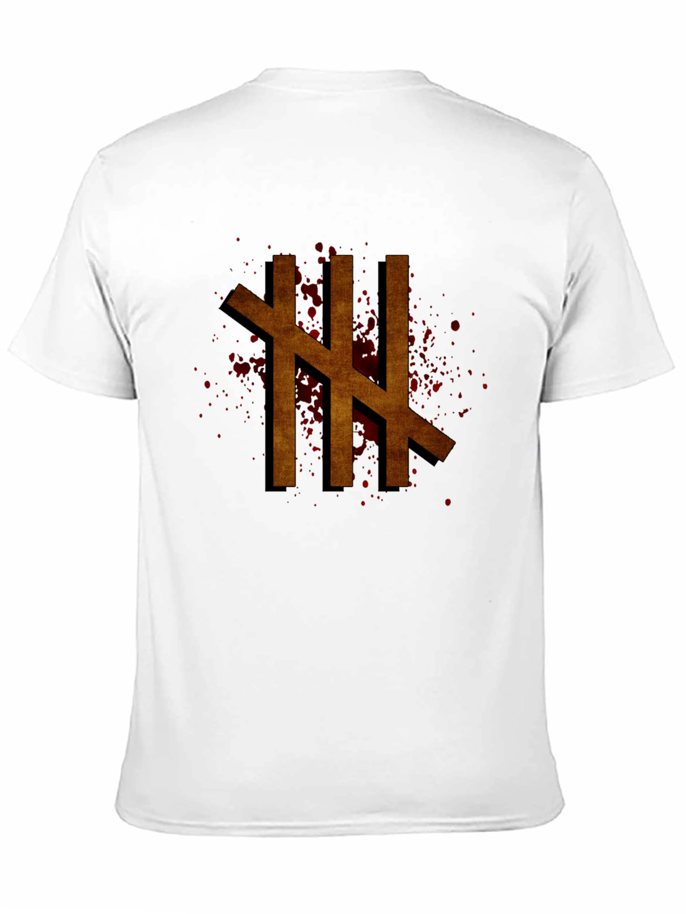 Mens Black T-Shirt with Rune Graphic