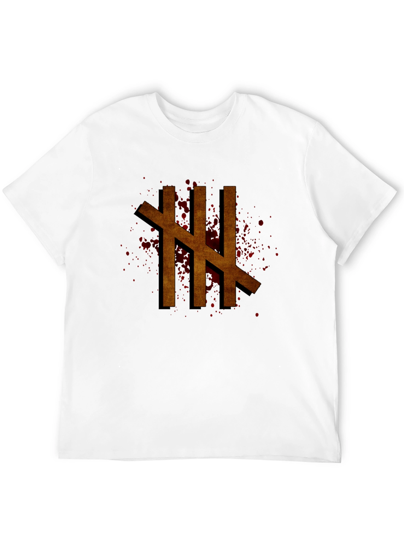 Mens Black T-Shirt with Rune Graphic