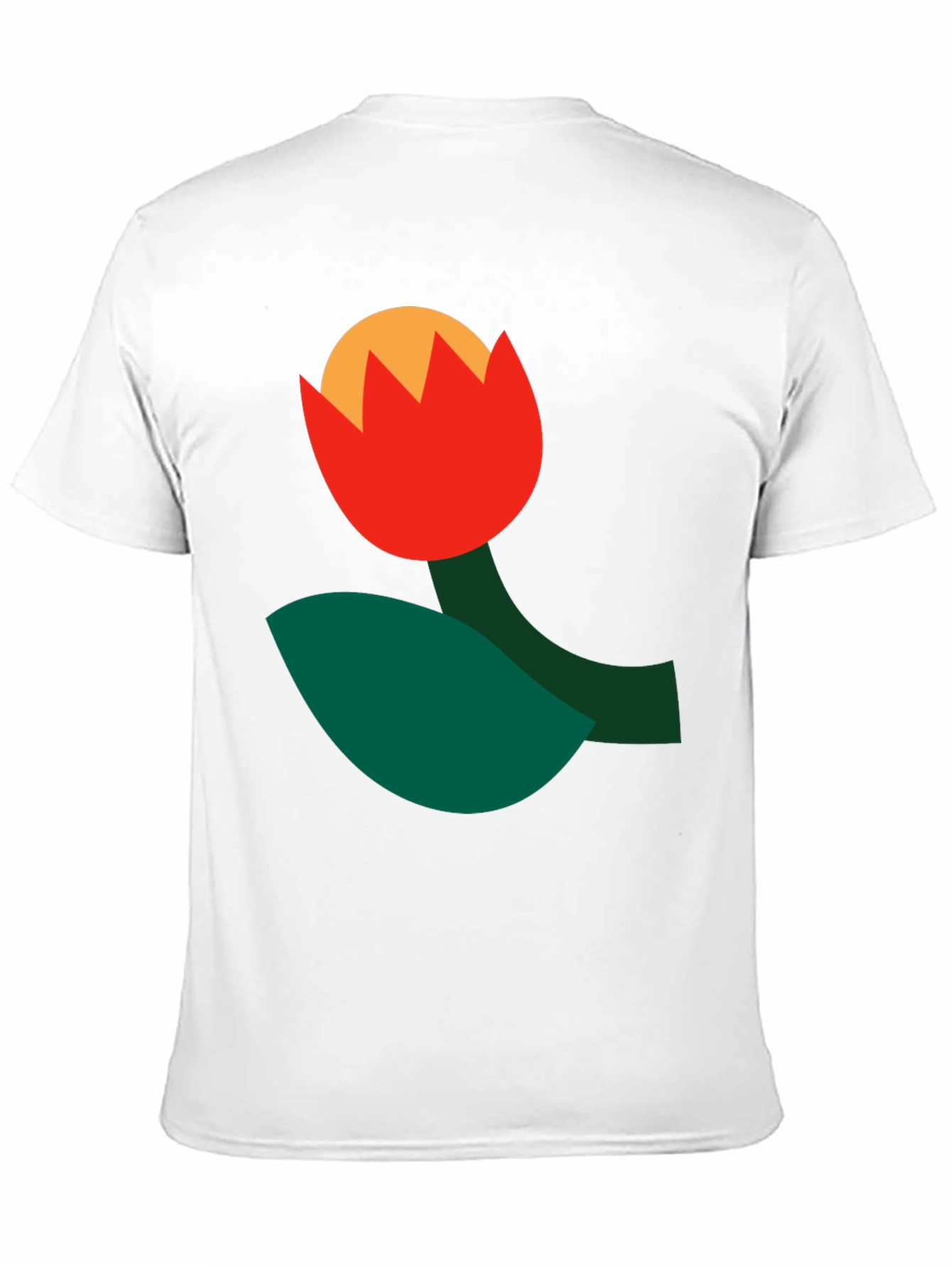 Abstract Flower Graphic Tee - Black