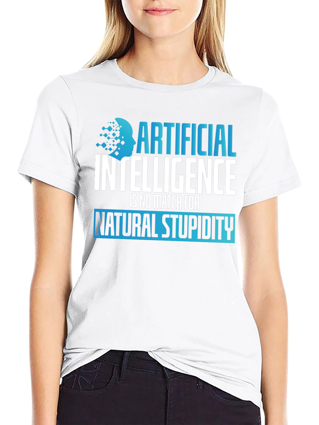 AI vs Stupidity Graphic T-Shirt