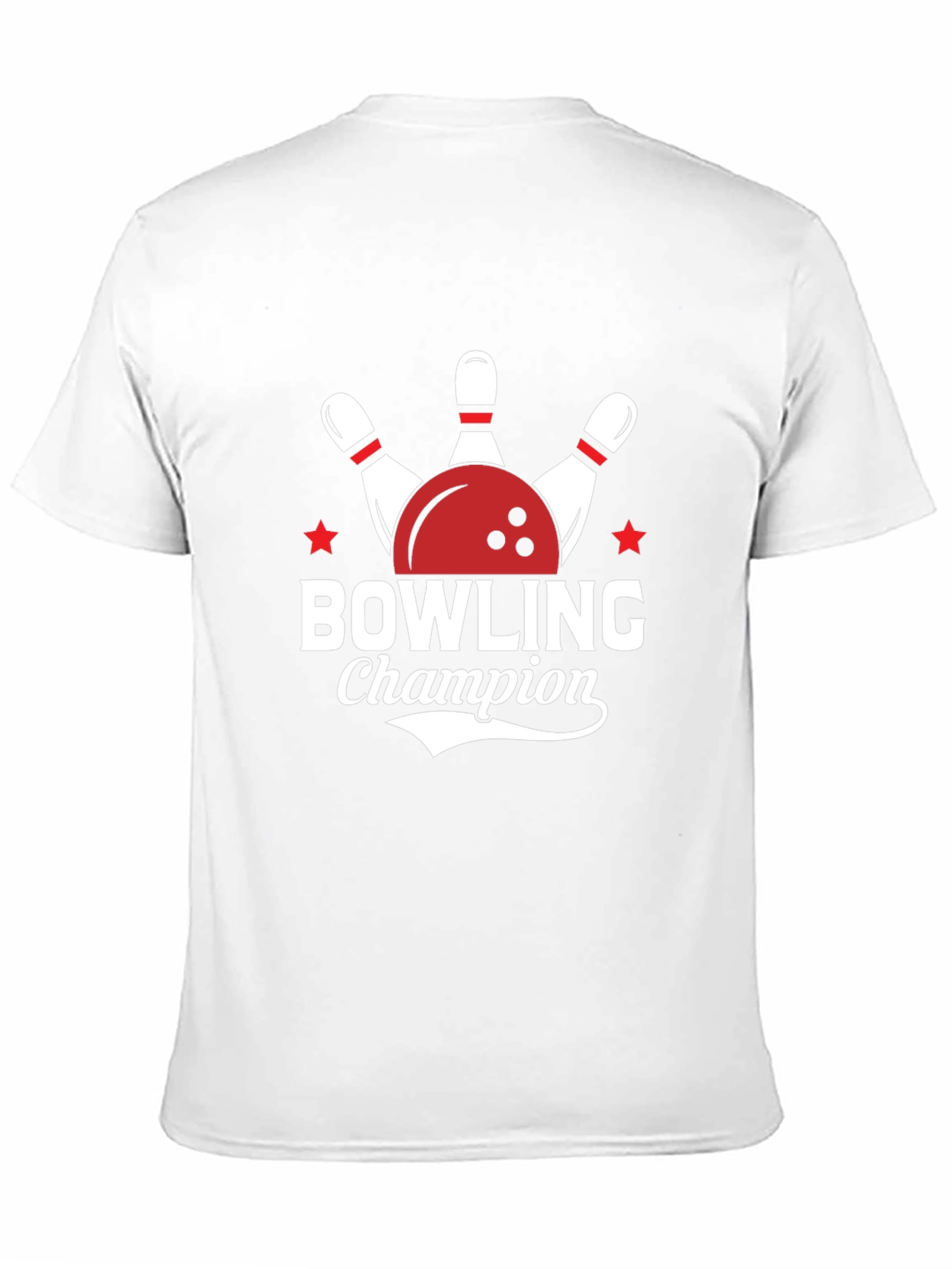 Bowling Champion Graphic Tee - Black Cotton T-Shirt