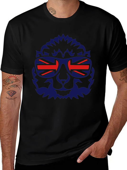 Lion UK Flag Sunglasses Graphic T-Shirt