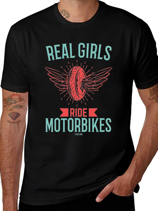 Real Girls Ride Motorbikes T-Shirt - Motorcycle Tee