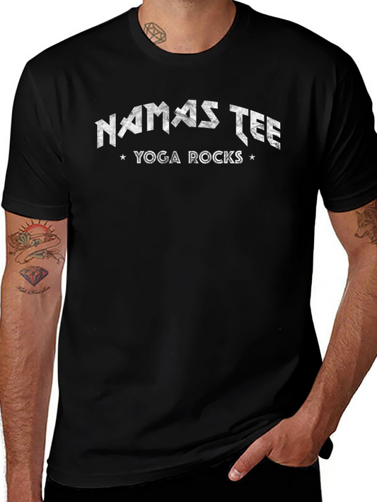 Namastee Yoga Rocks Tee - Black