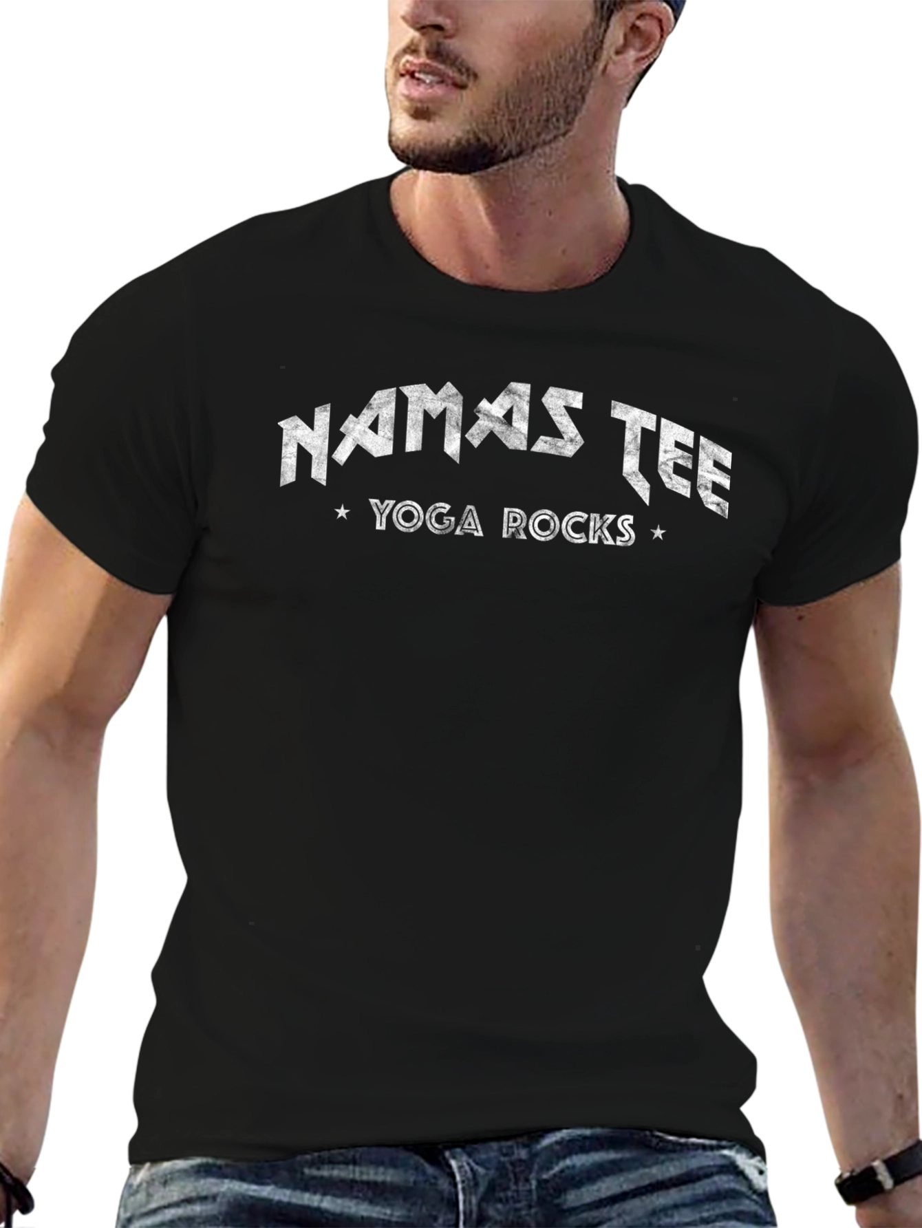 Namastee Yoga Rocks Tee - Black