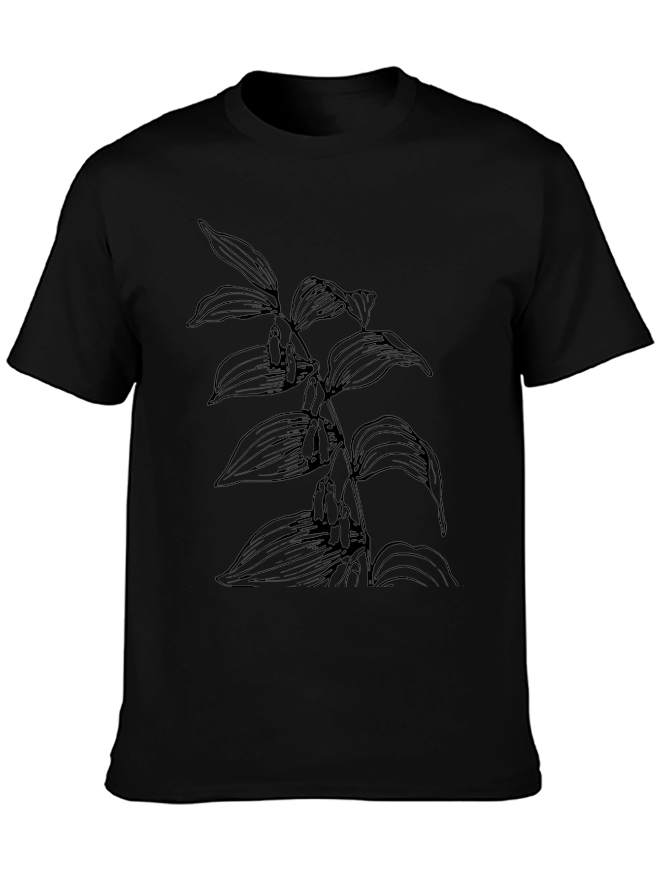 Botanical Graphic Black Tee