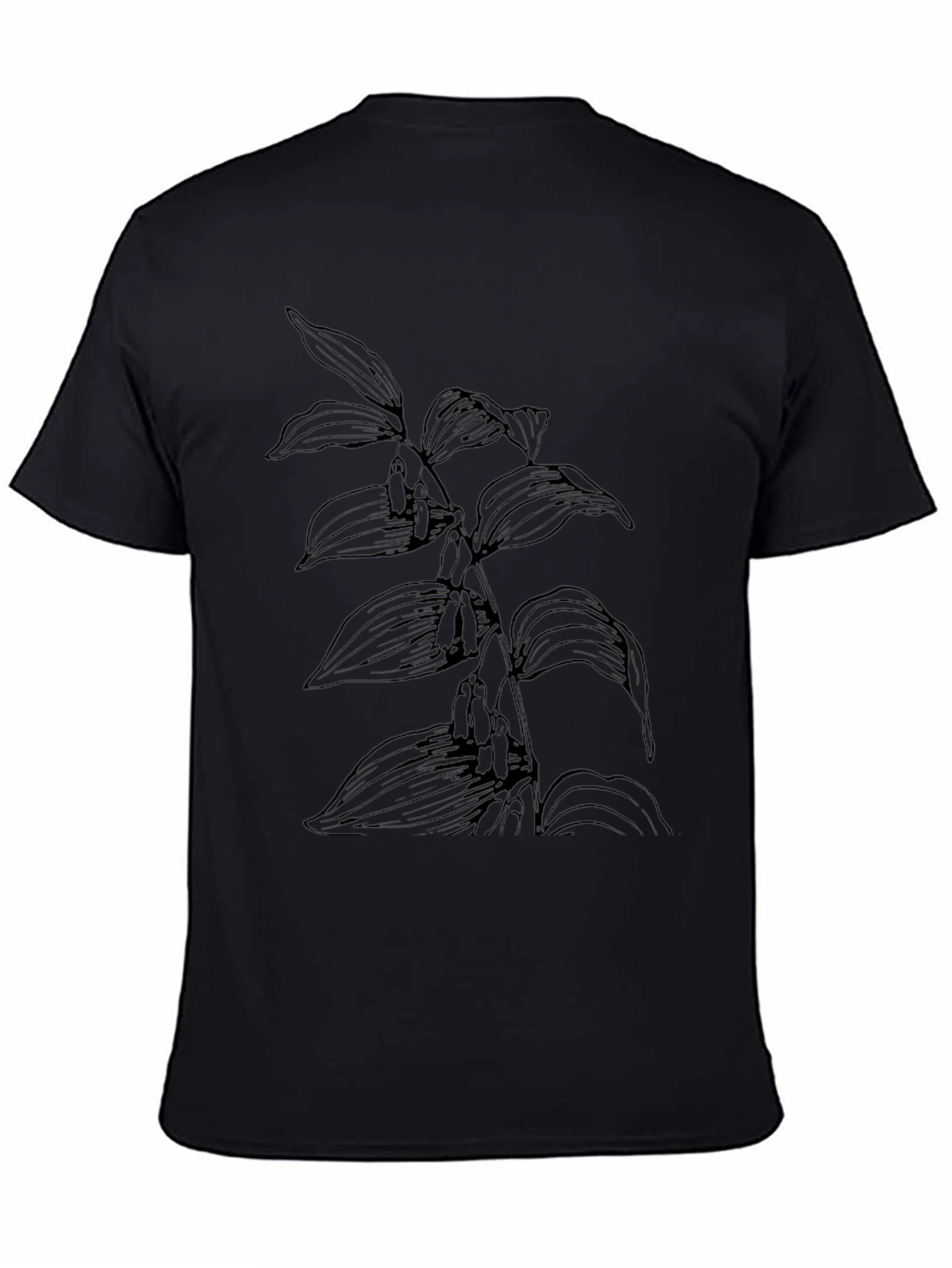 Botanical Graphic Black Tee