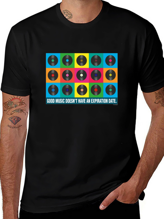 Retro Vinyl Record T-Shirt - Good Music