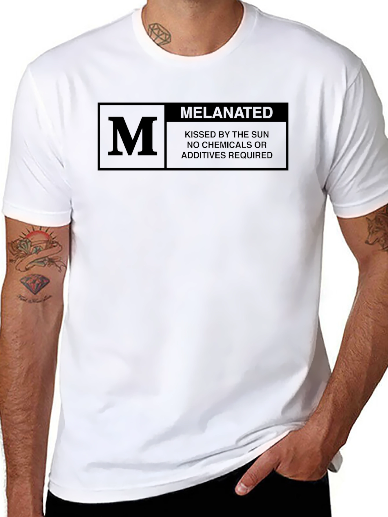 Melanated T-Shirt: Sun-Kissed No Additives