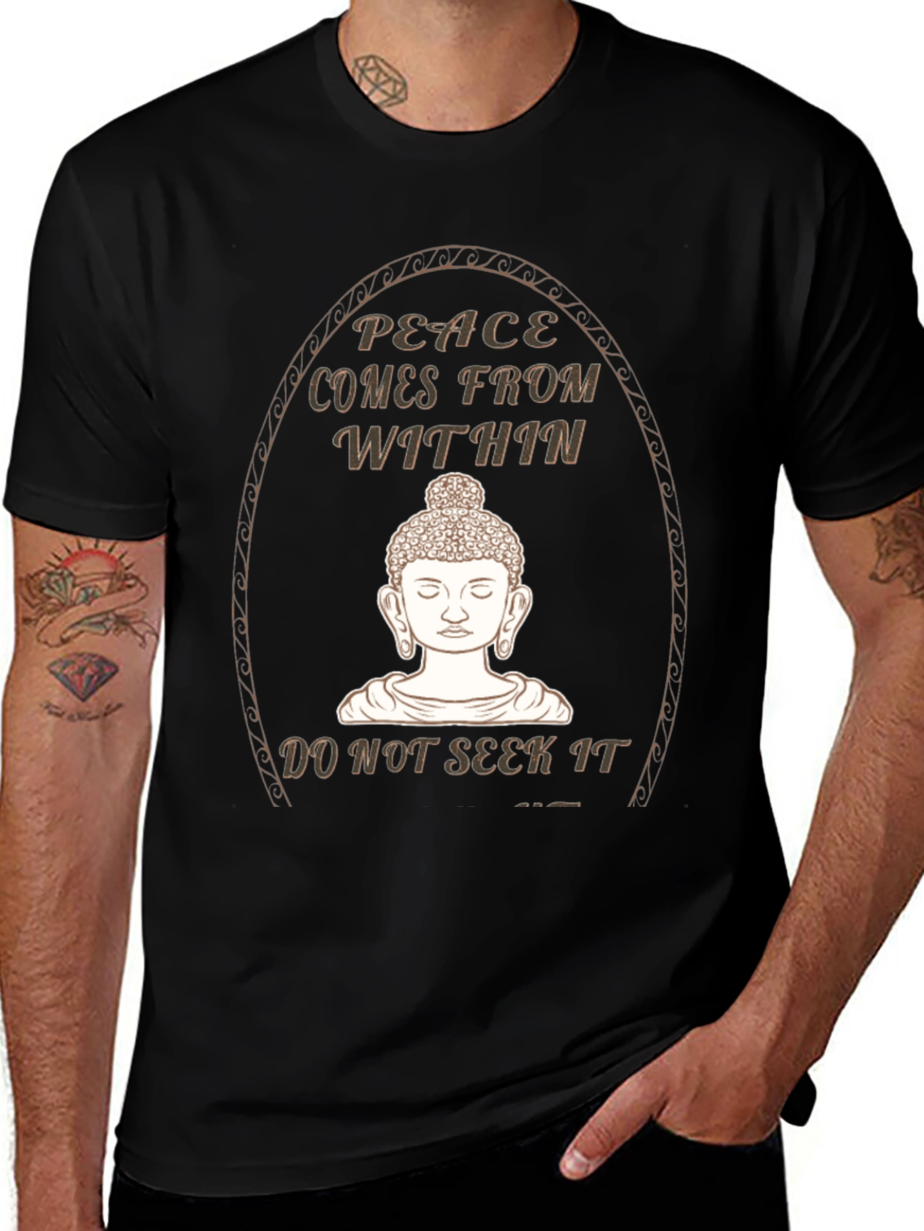 Peace Within Buddha Graphic T-Shirt