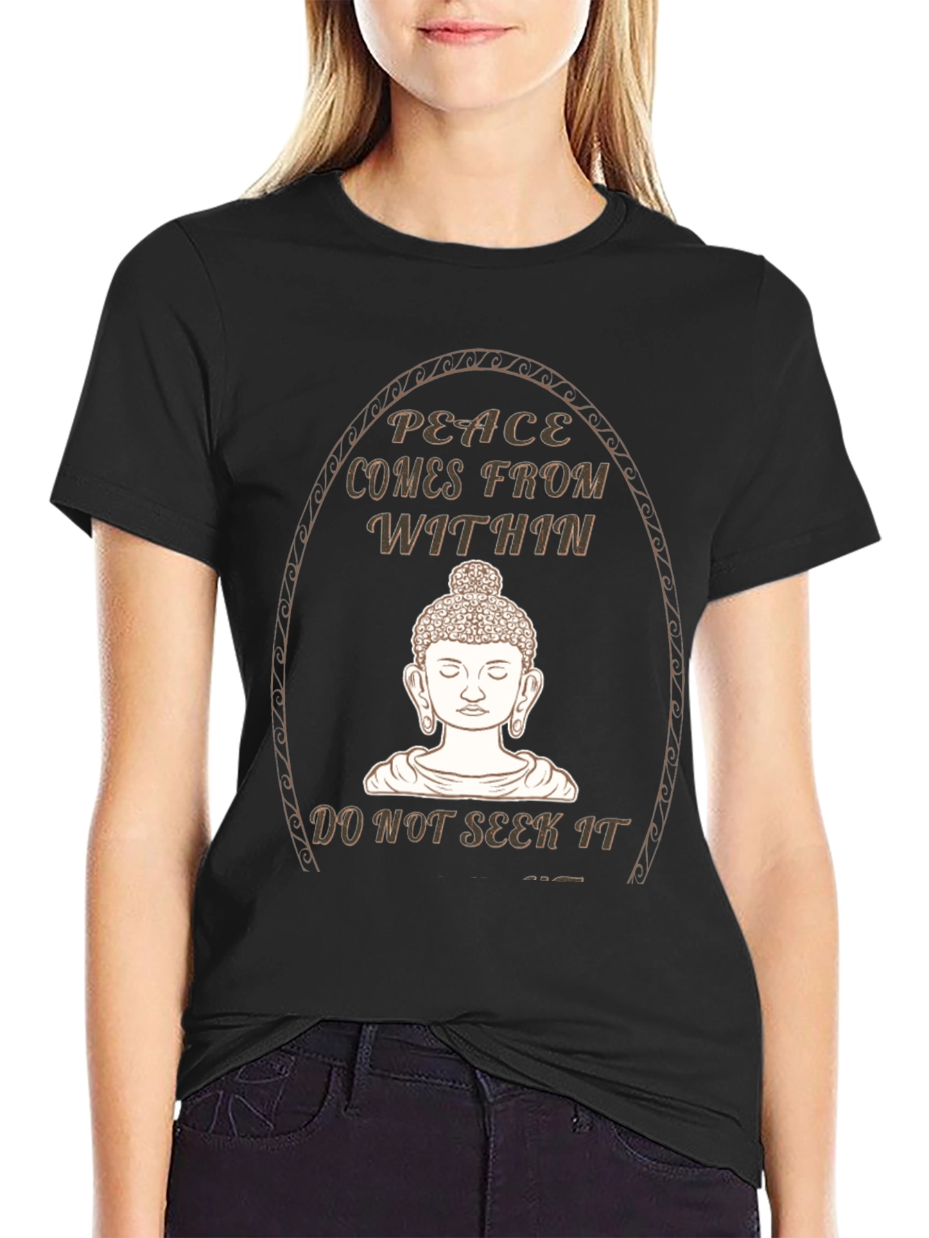 Peace Within Buddha Graphic T-Shirt