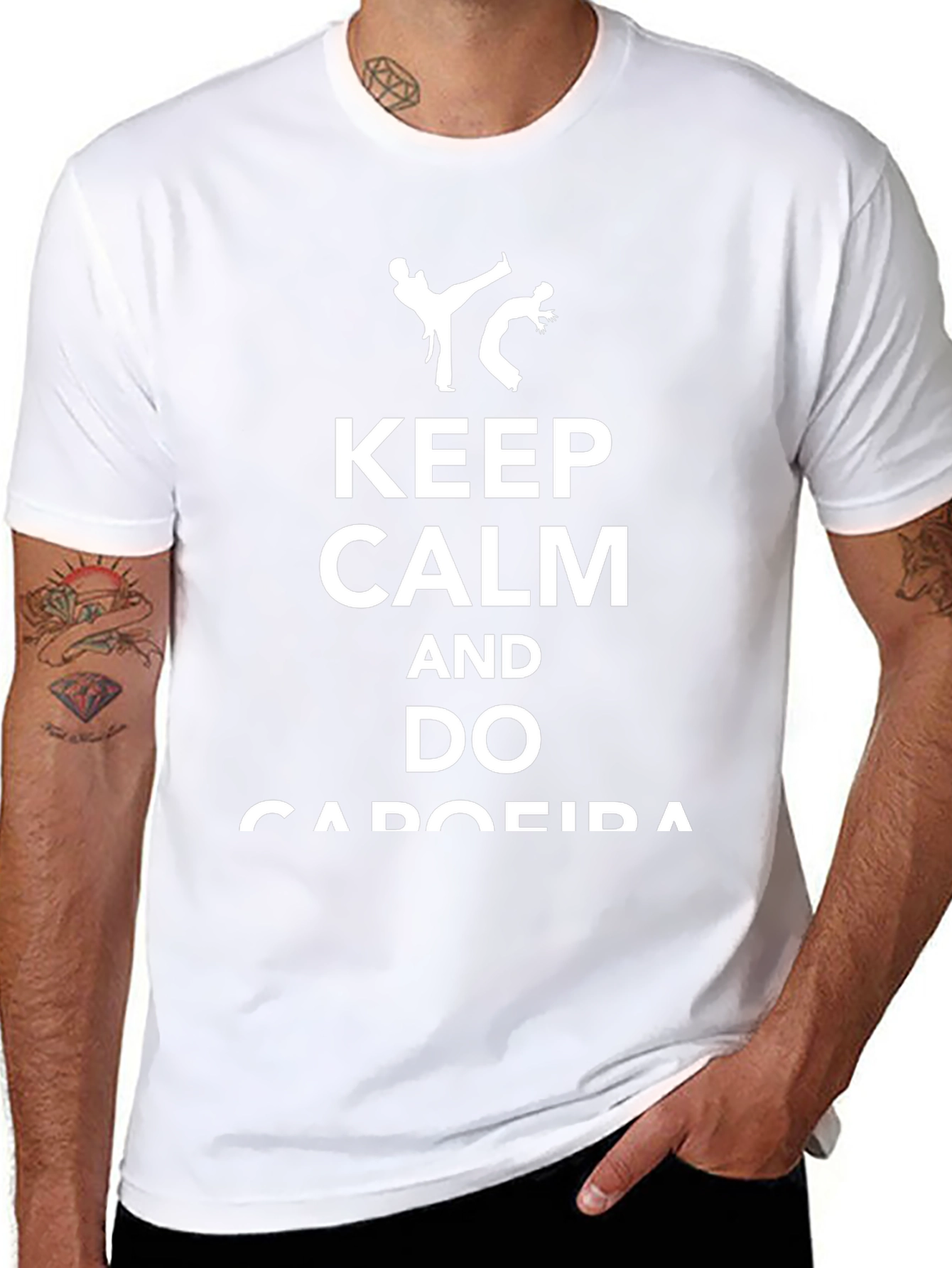 Keep Calm and Do Capoeira Black T-Shirt