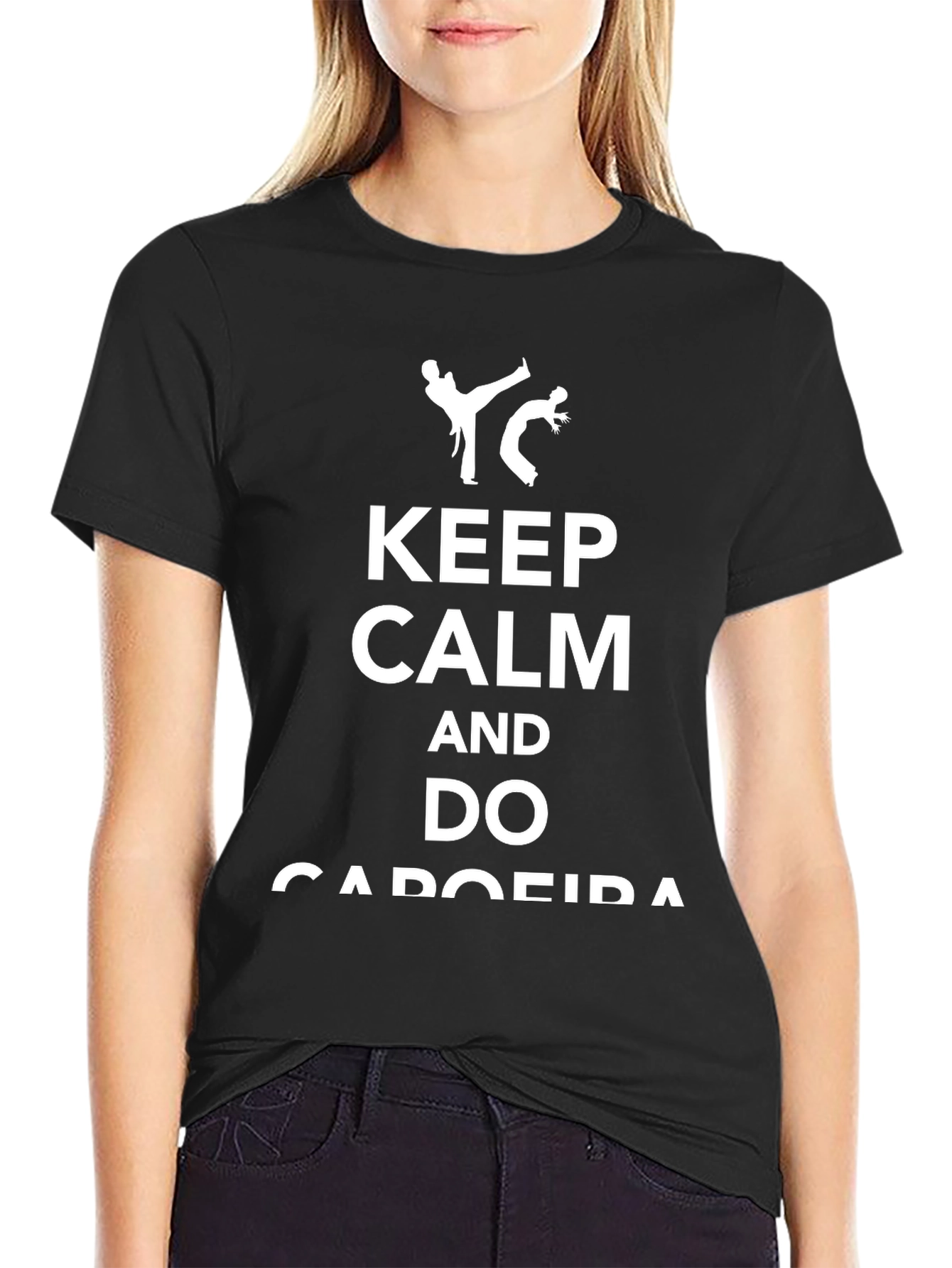 Keep Calm and Do Capoeira Black T-Shirt