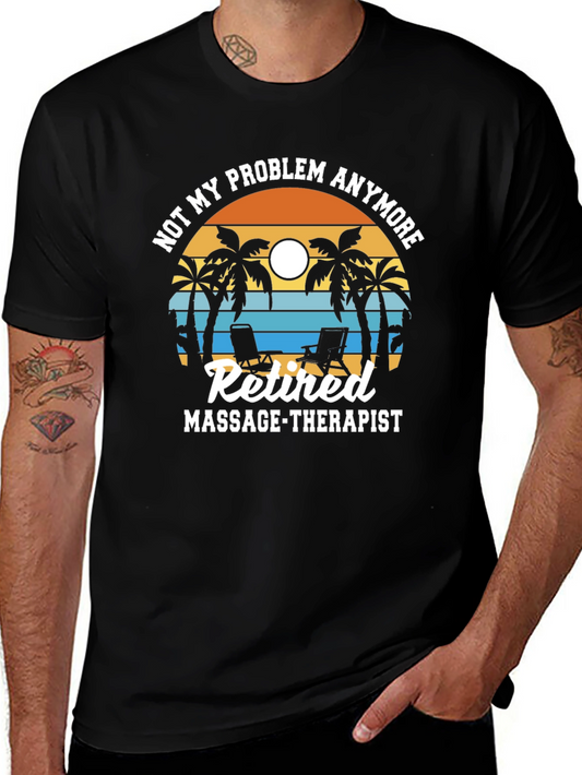 Retired Massage Therapist T-Shirt - Beach Design
