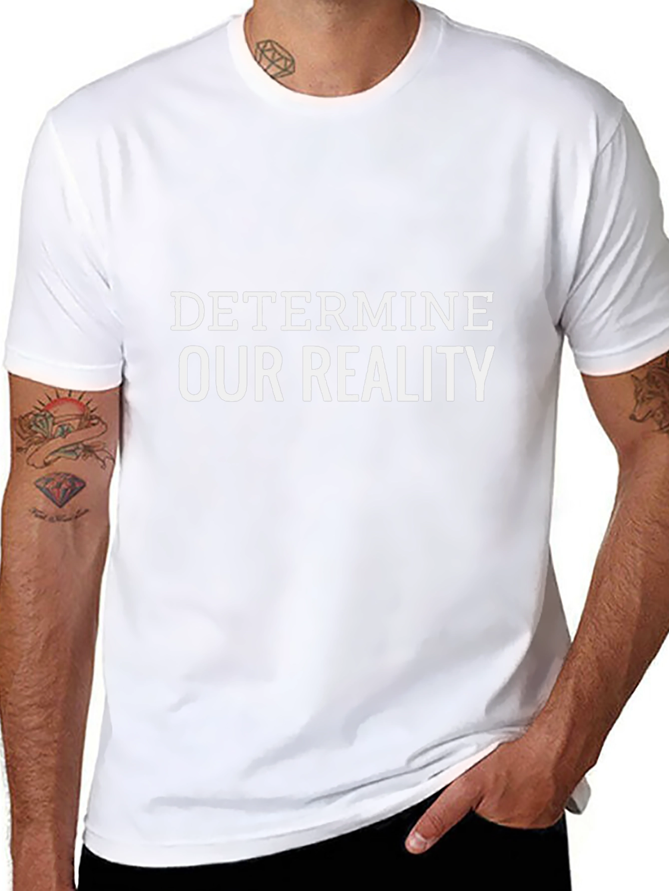 Determine Our Reality Black Graphic T-Shirt