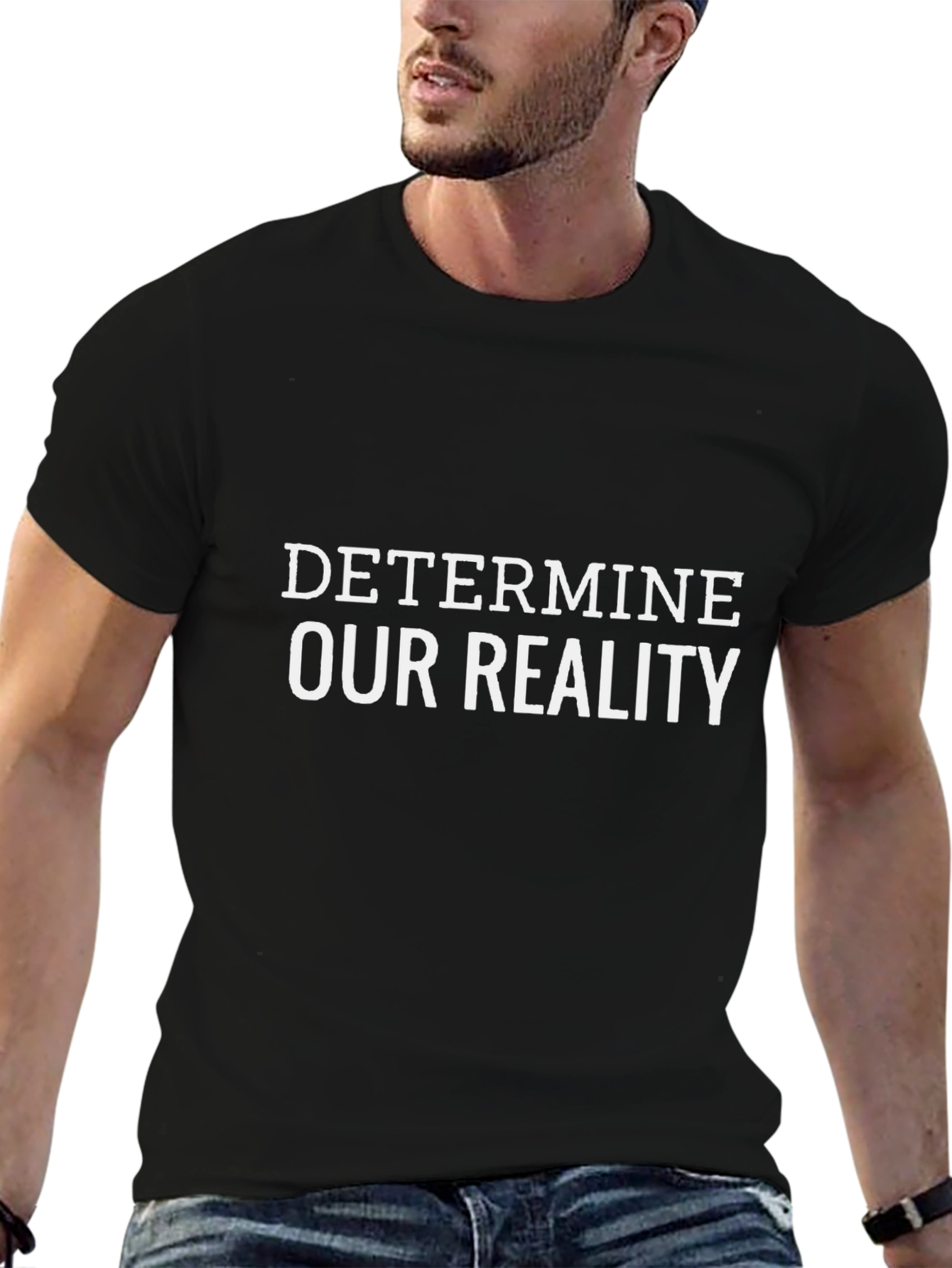 Determine Our Reality Black Graphic T-Shirt