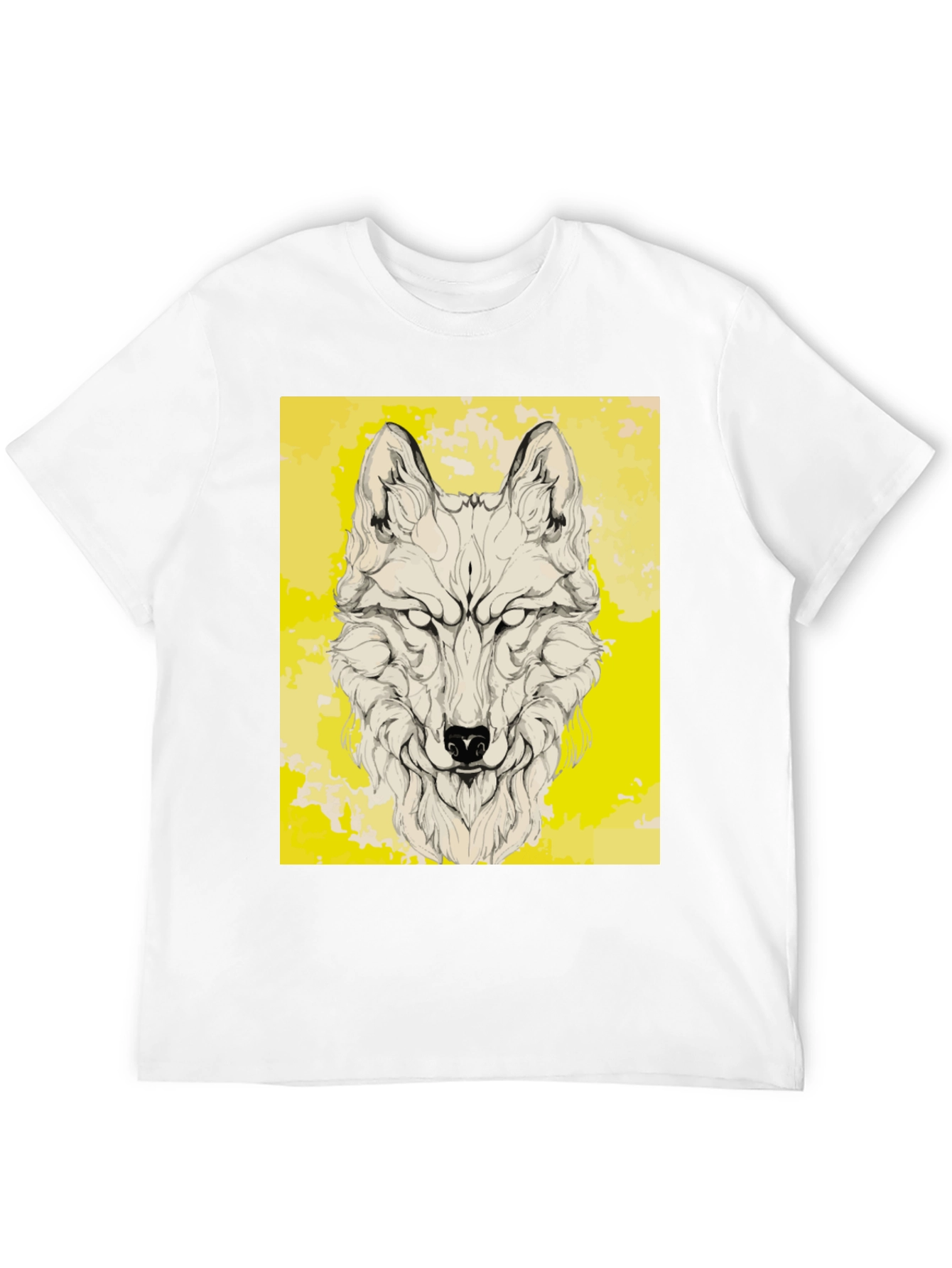 Wolf Graphic Print Black T-Shirt