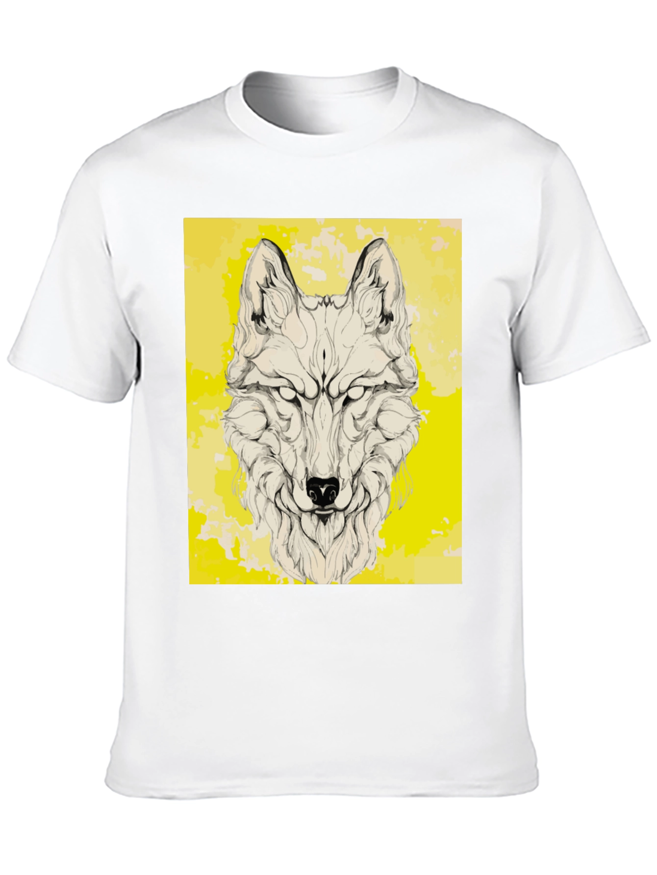 Wolf Graphic Print Black T-Shirt