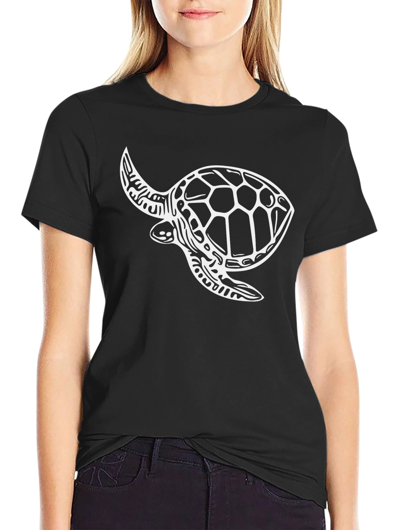 Black Turtle Graphic Tee - Relaxed Fit
