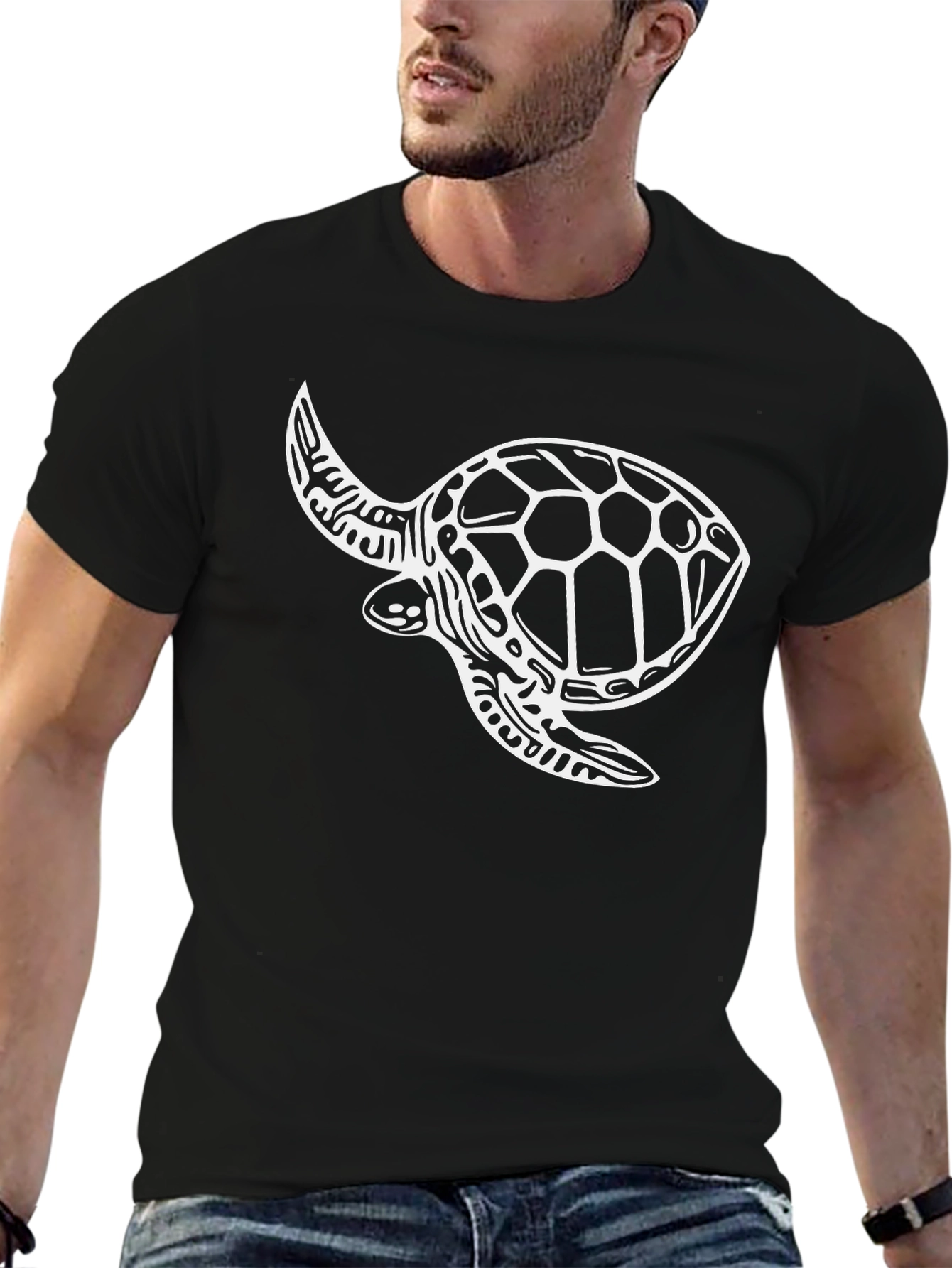 Black Turtle Graphic Tee - Relaxed Fit