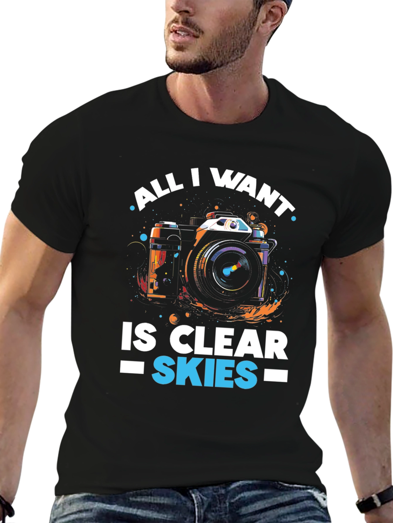 Clear Skies Camera Graphic T-Shirt