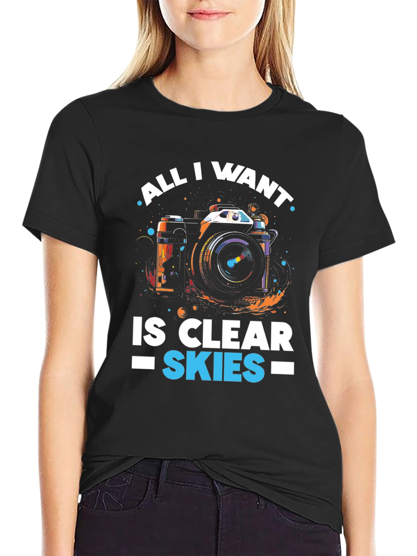 Clear Skies Camera Graphic T-Shirt