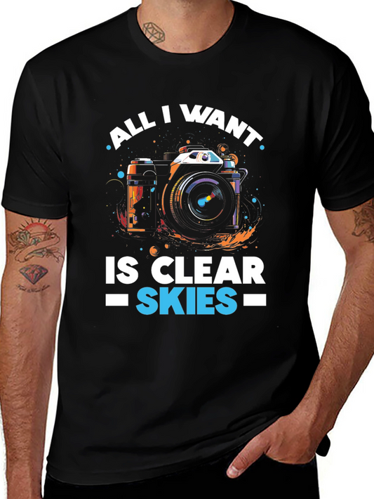 Clear Skies Camera Graphic T-Shirt