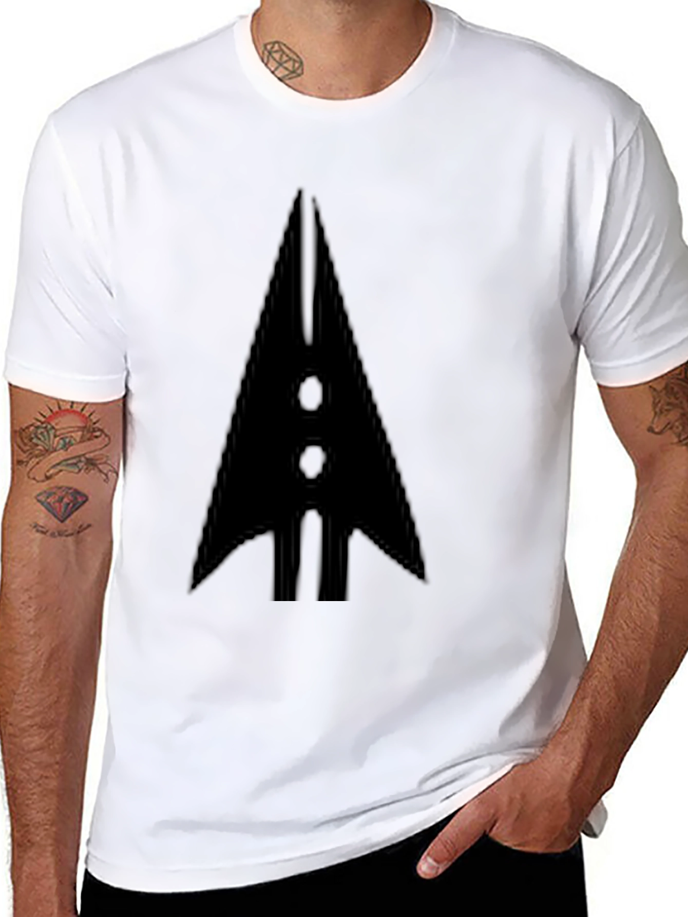 Bold Arrow Graphic Tee - Classic Black