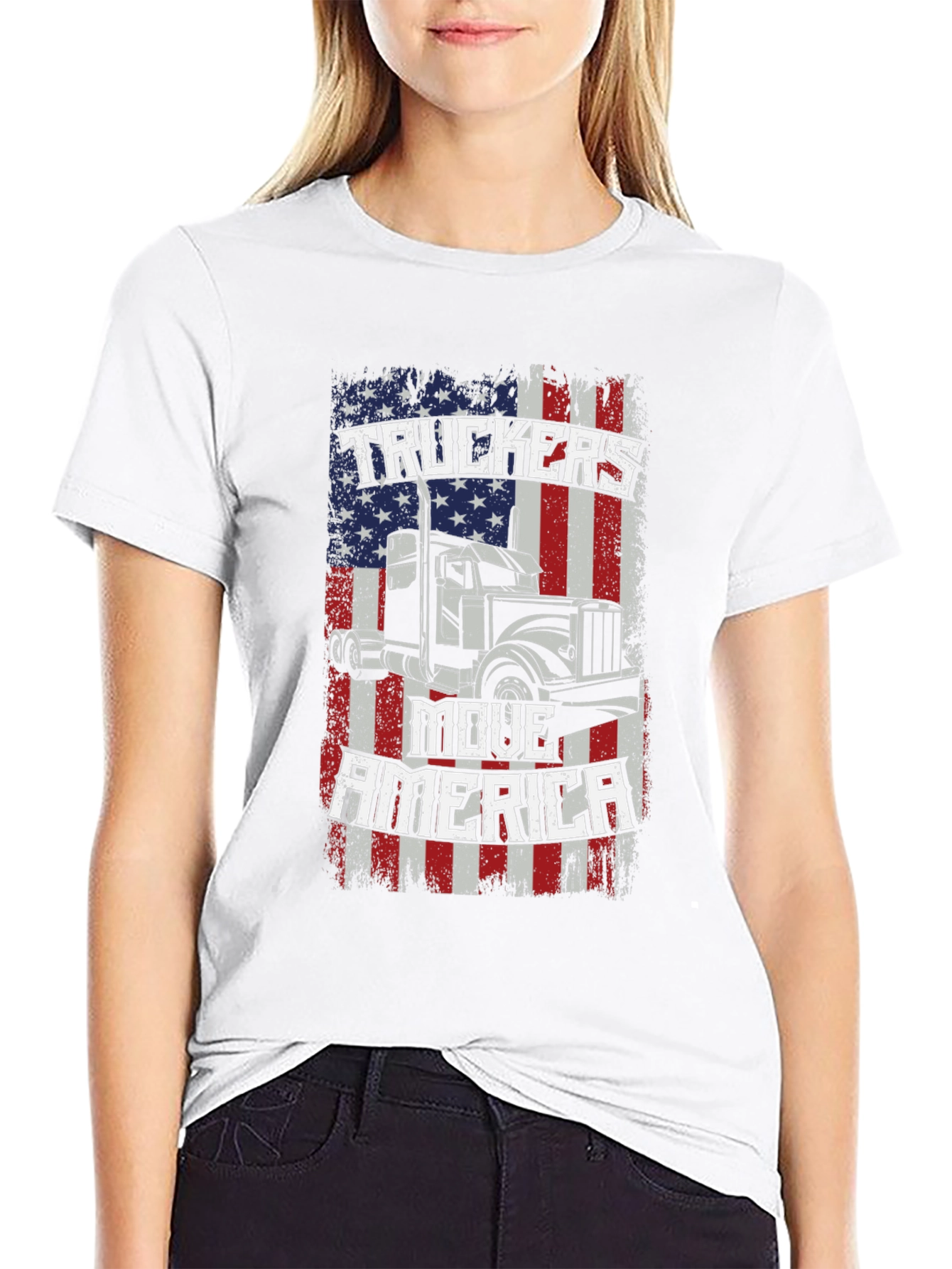 Truckers Move America Black T-Shirt