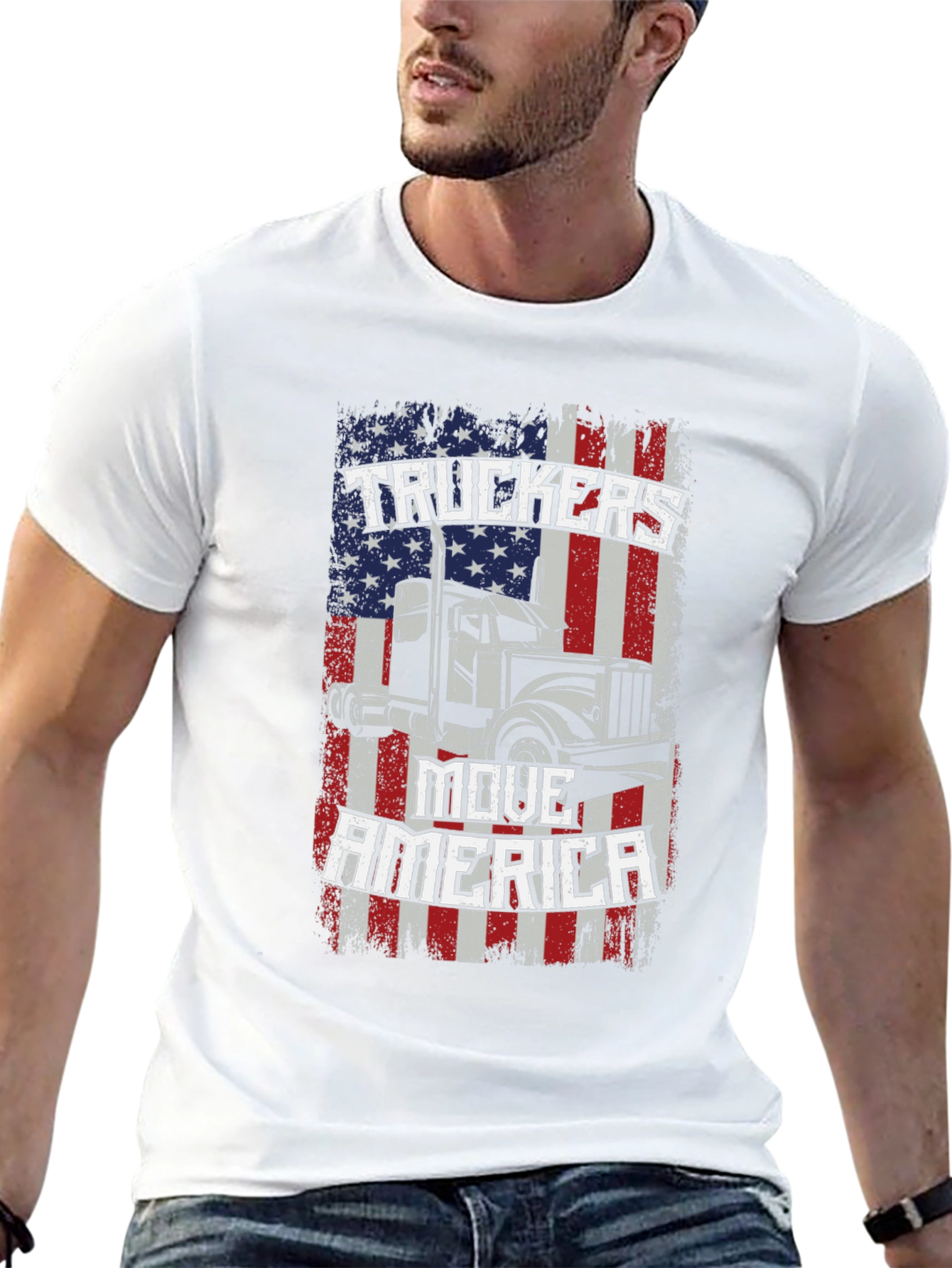 Truckers Move America Black T-Shirt