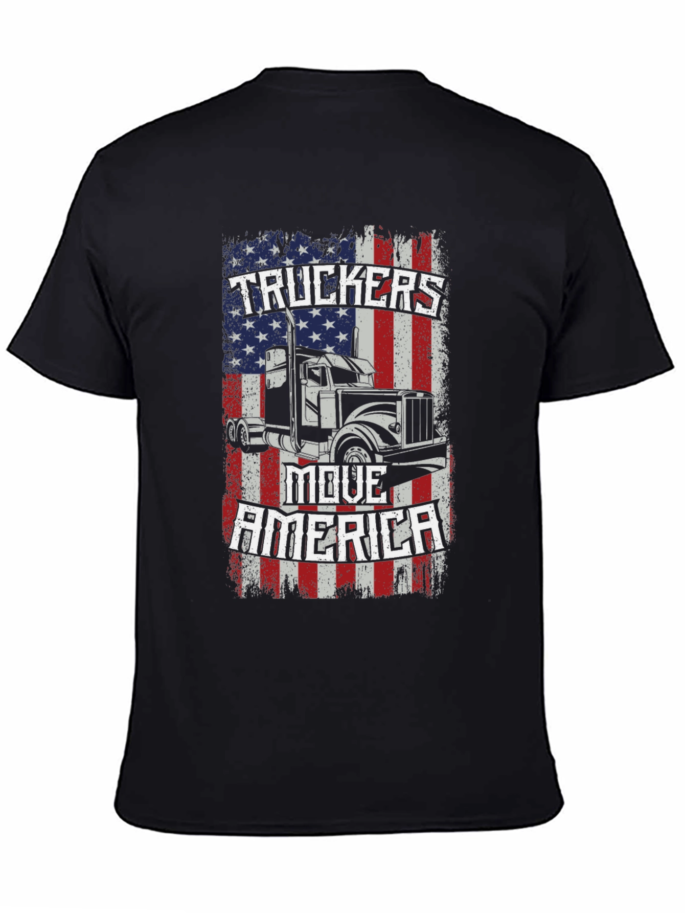 Truckers Move America Black T-Shirt