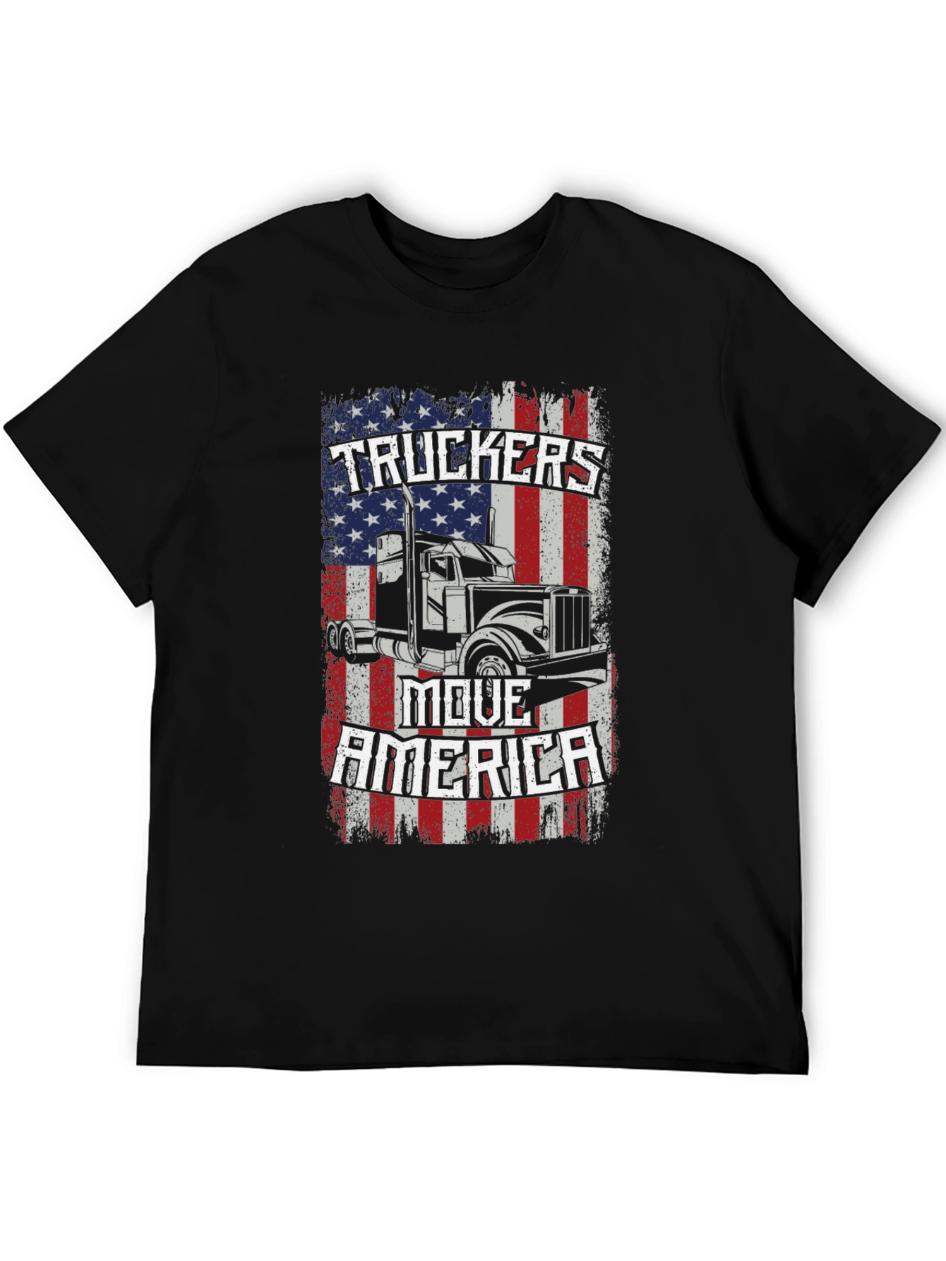 Truckers Move America Black T-Shirt