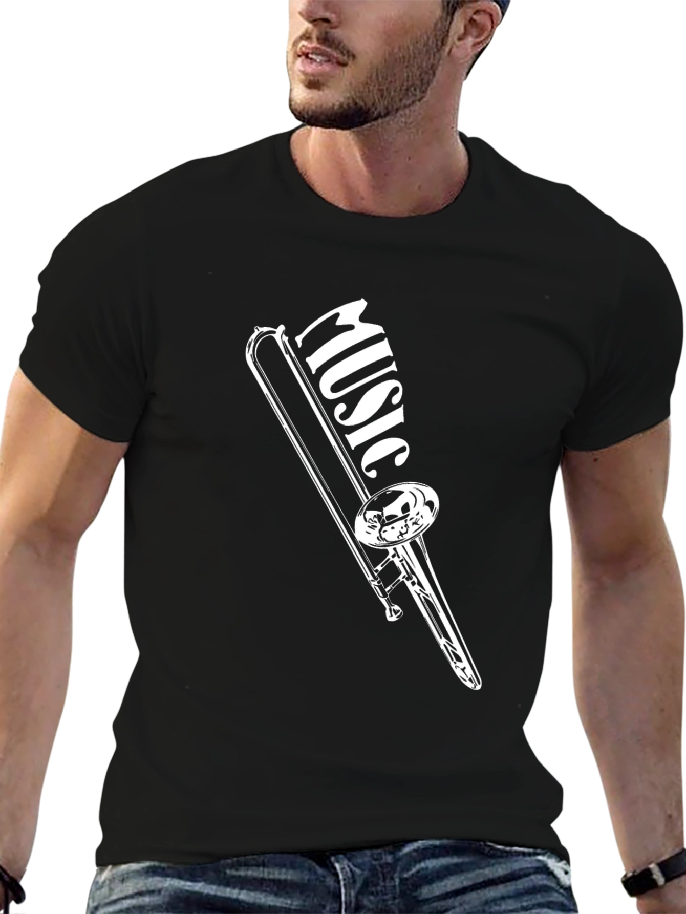 Music Trombone Black T-Shirt