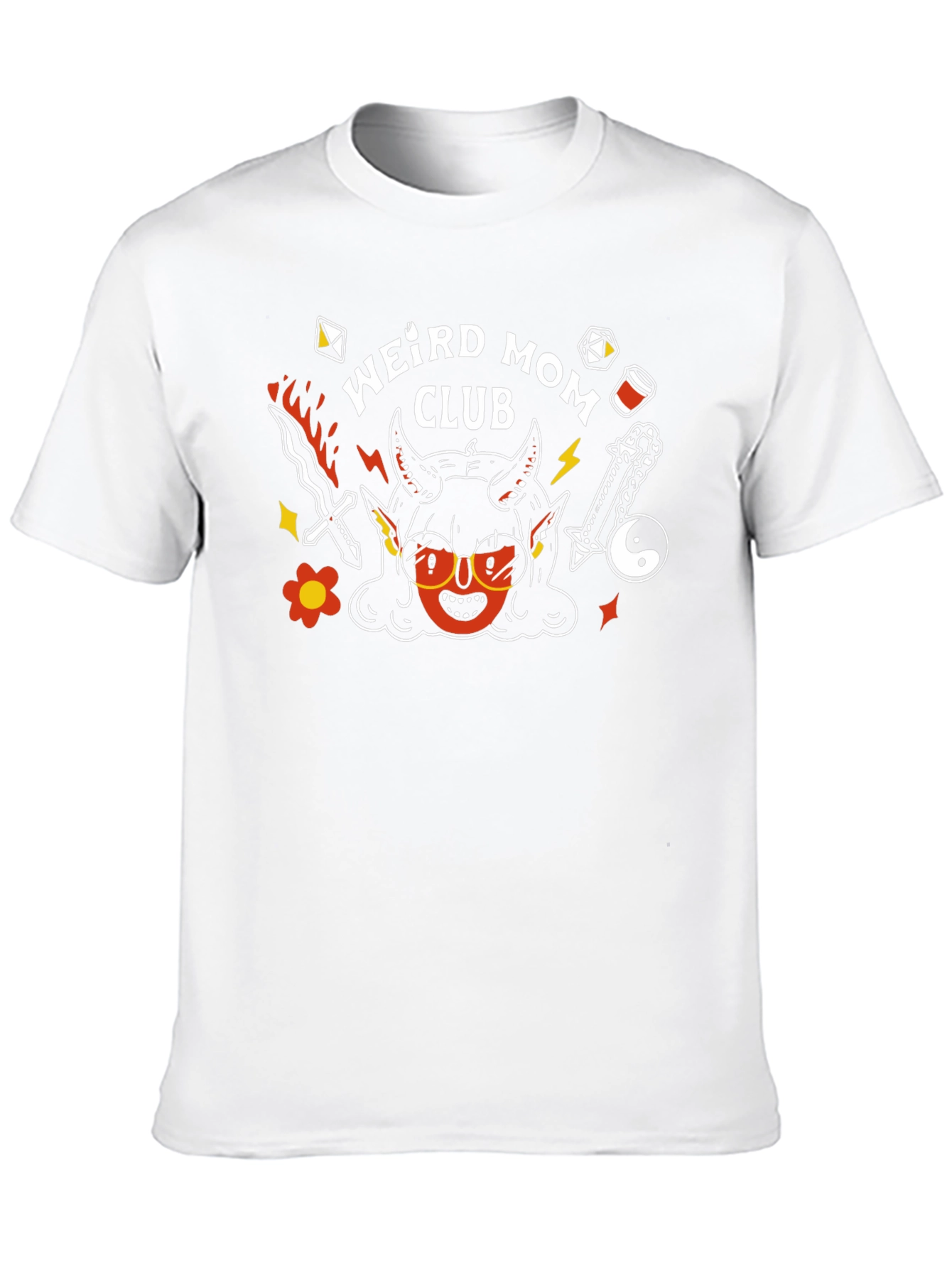 Weird Mom Club Graphic Tee - Black Cotton